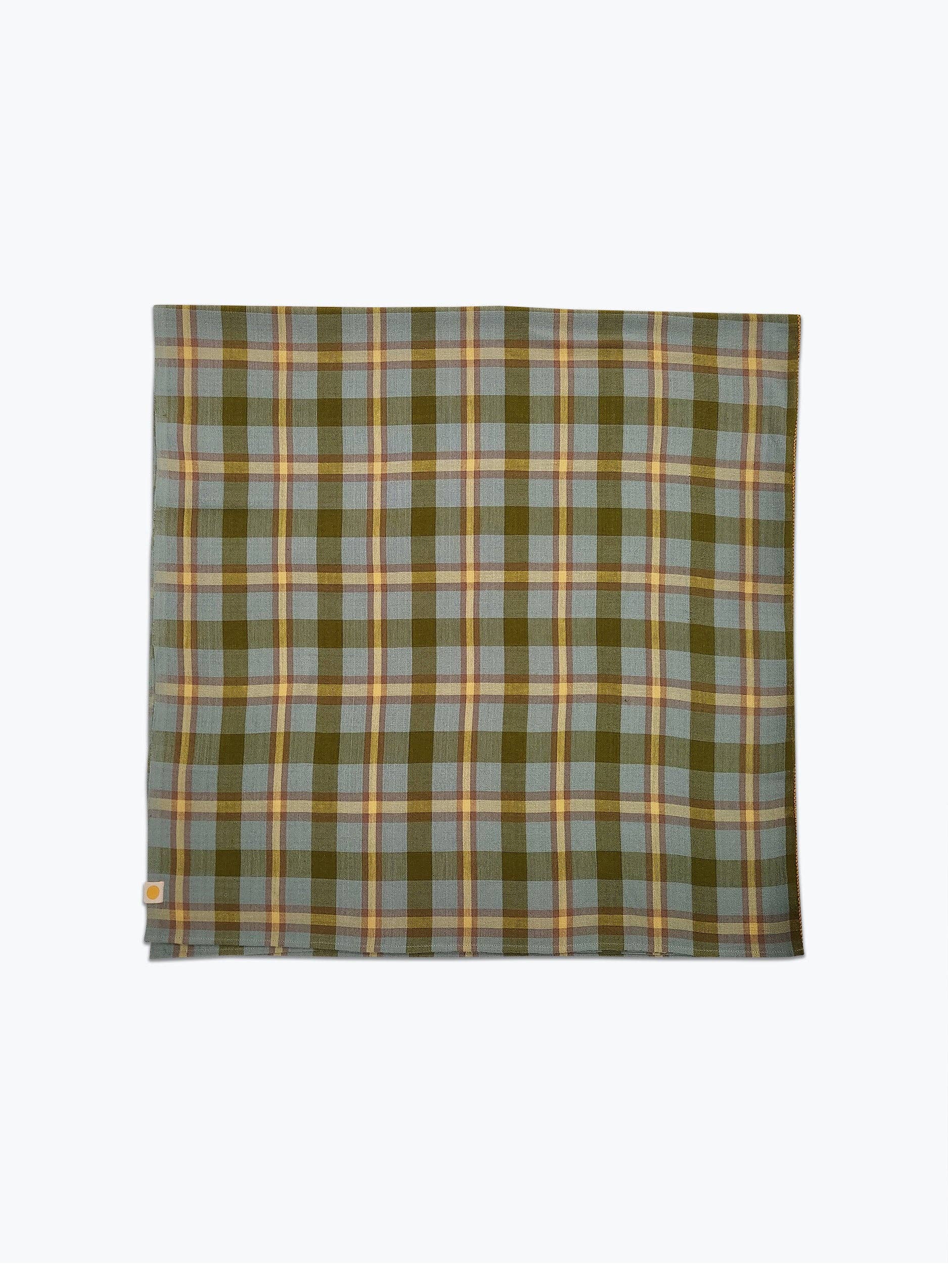 All Roads - Charleston Plaid Square Tablecloth - Loden