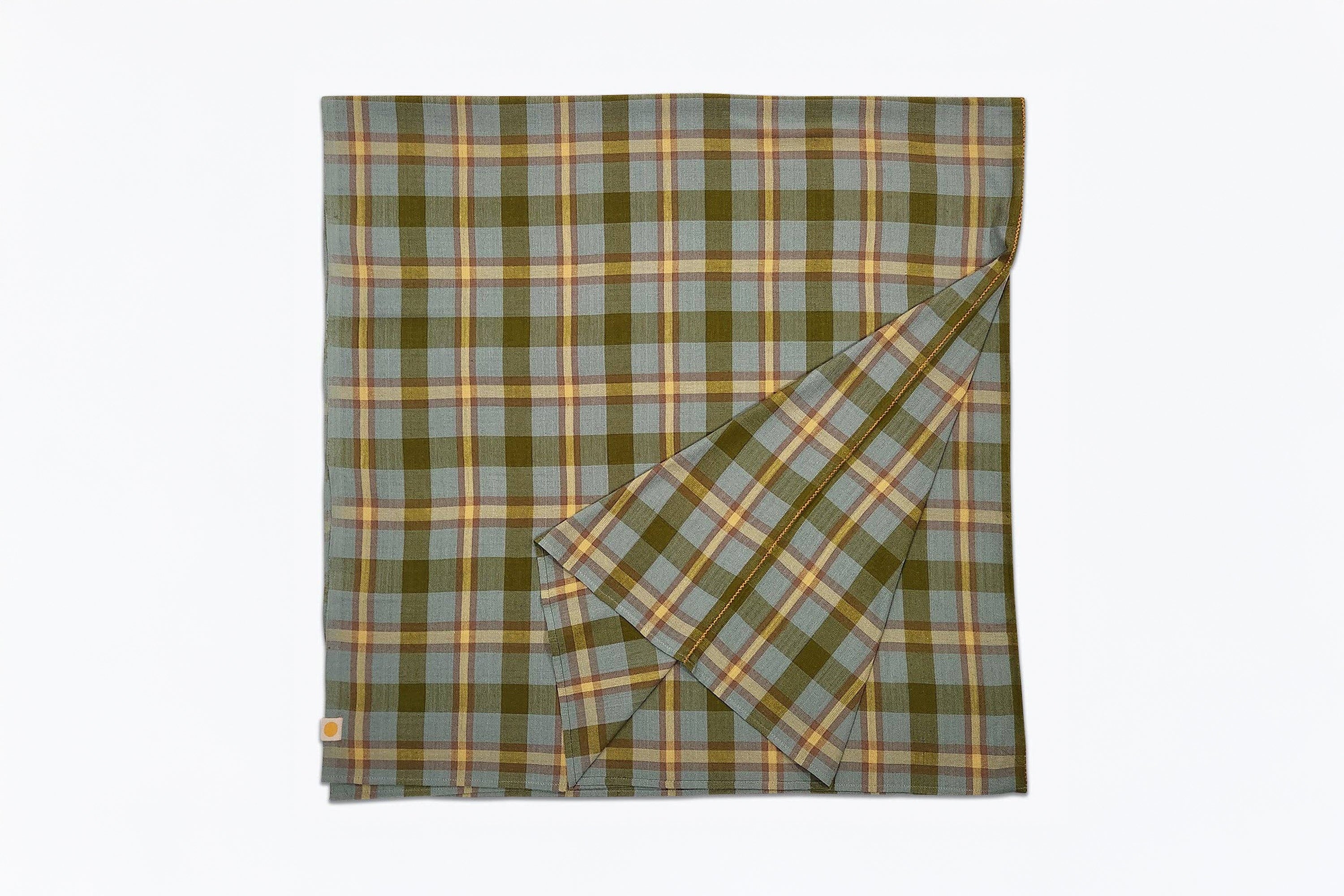 All Roads - Charleston Plaid Square Tablecloth - Loden