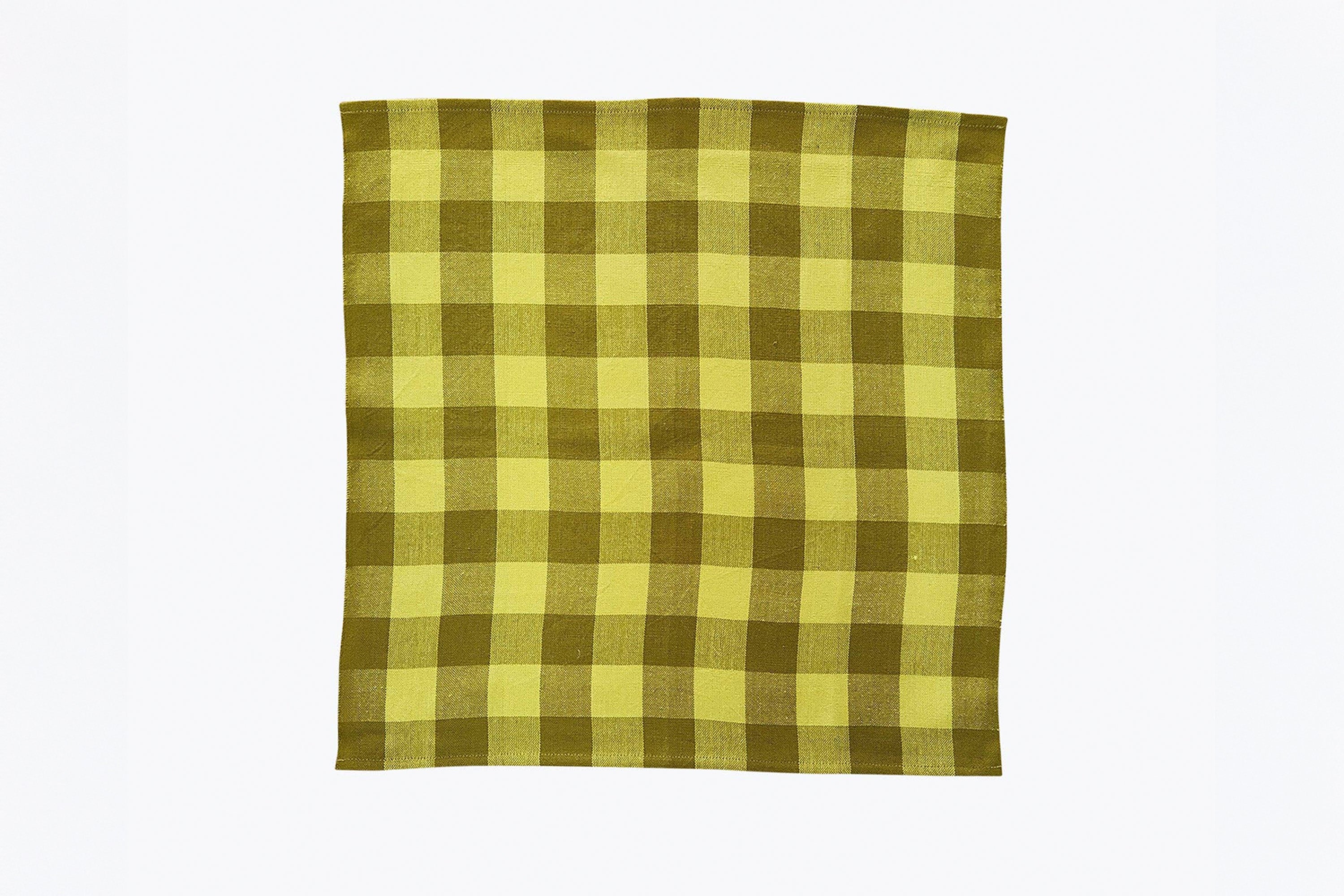 All Roads - Gingham Napkin Pair - Limon