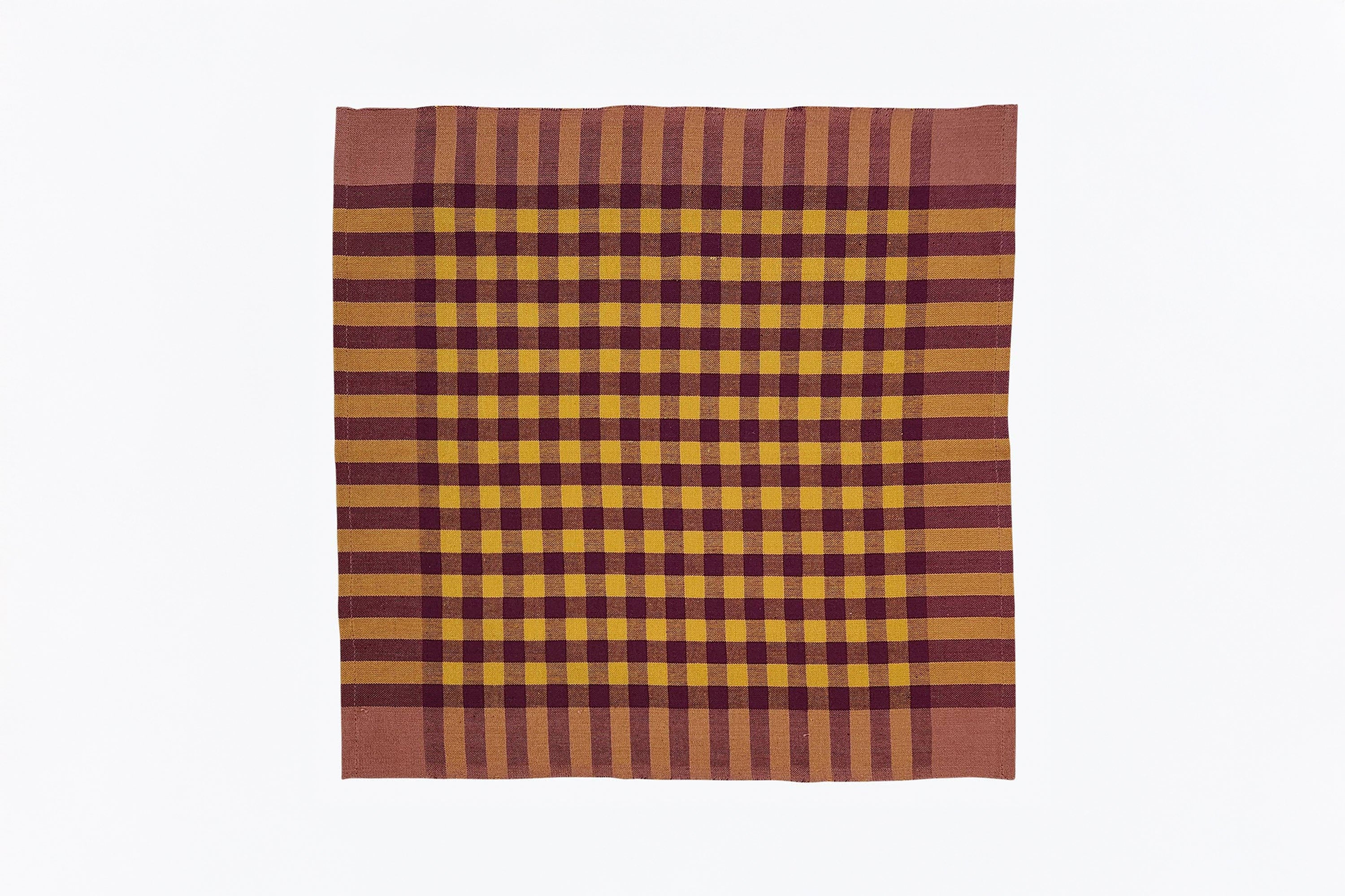 All Roads - Grid Napkin Pair - Cranberry