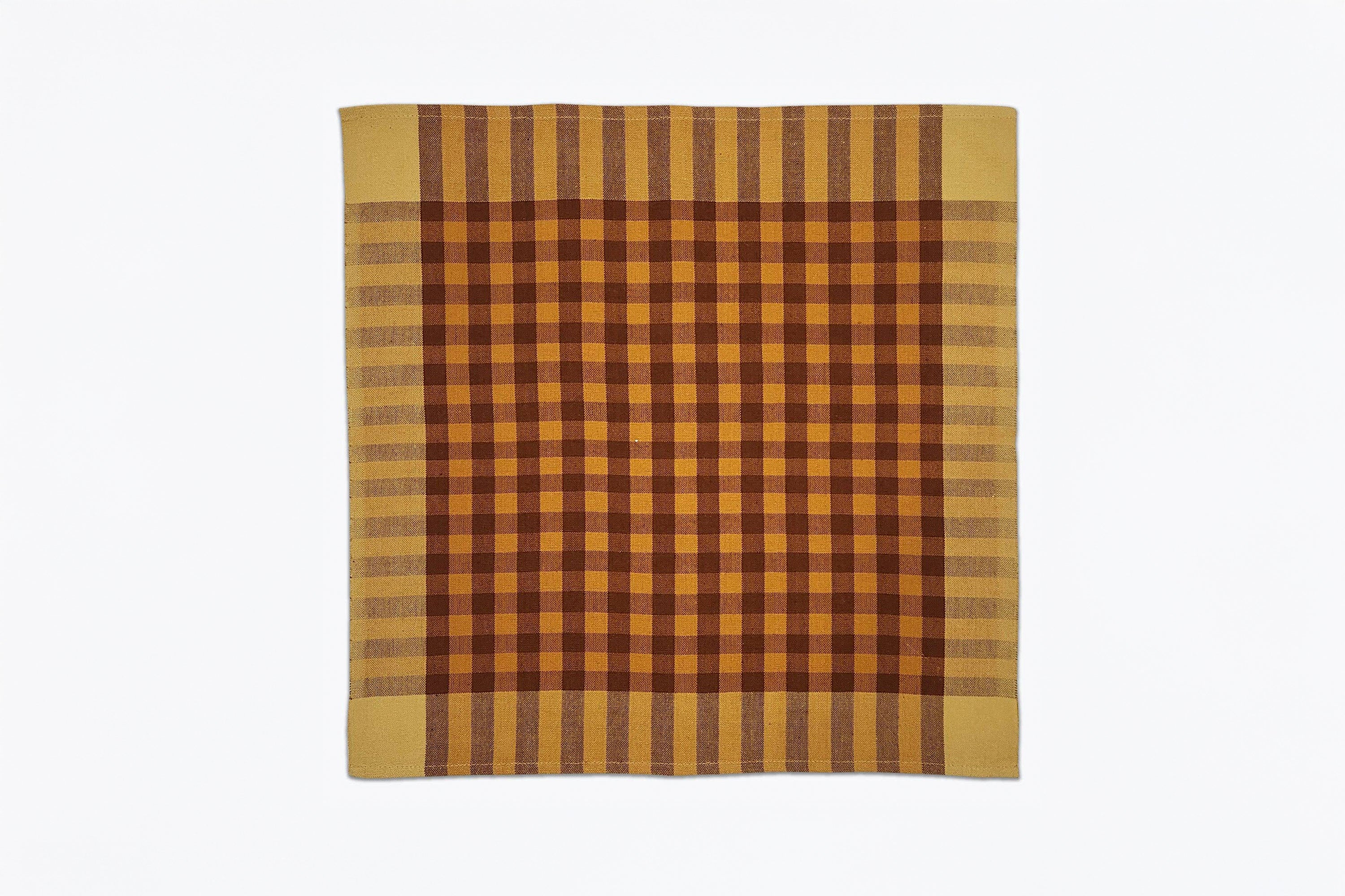 All Roads - Grid Napkin Pair - Maize