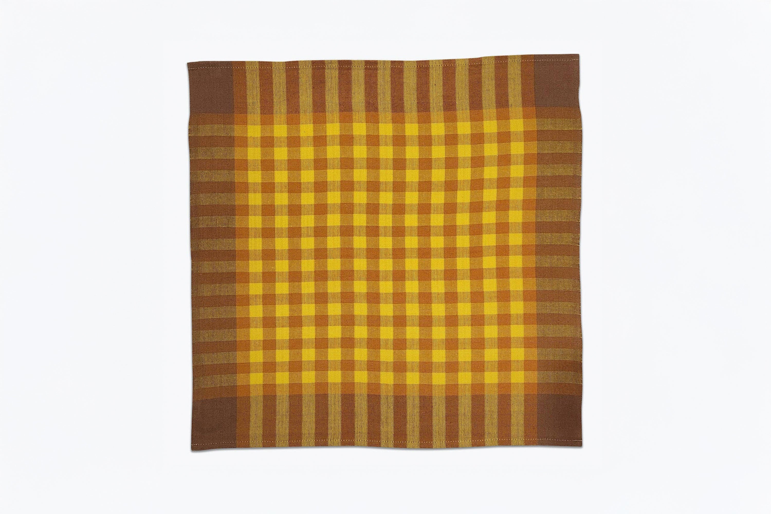 All Roads - Grid Napkin Pair - Wheat