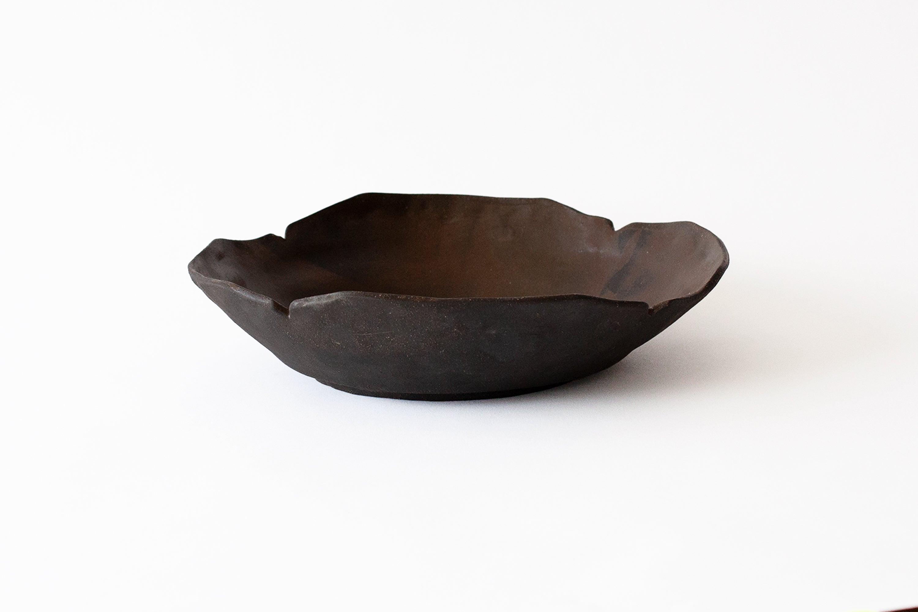 Black Flower Serving Bowl
