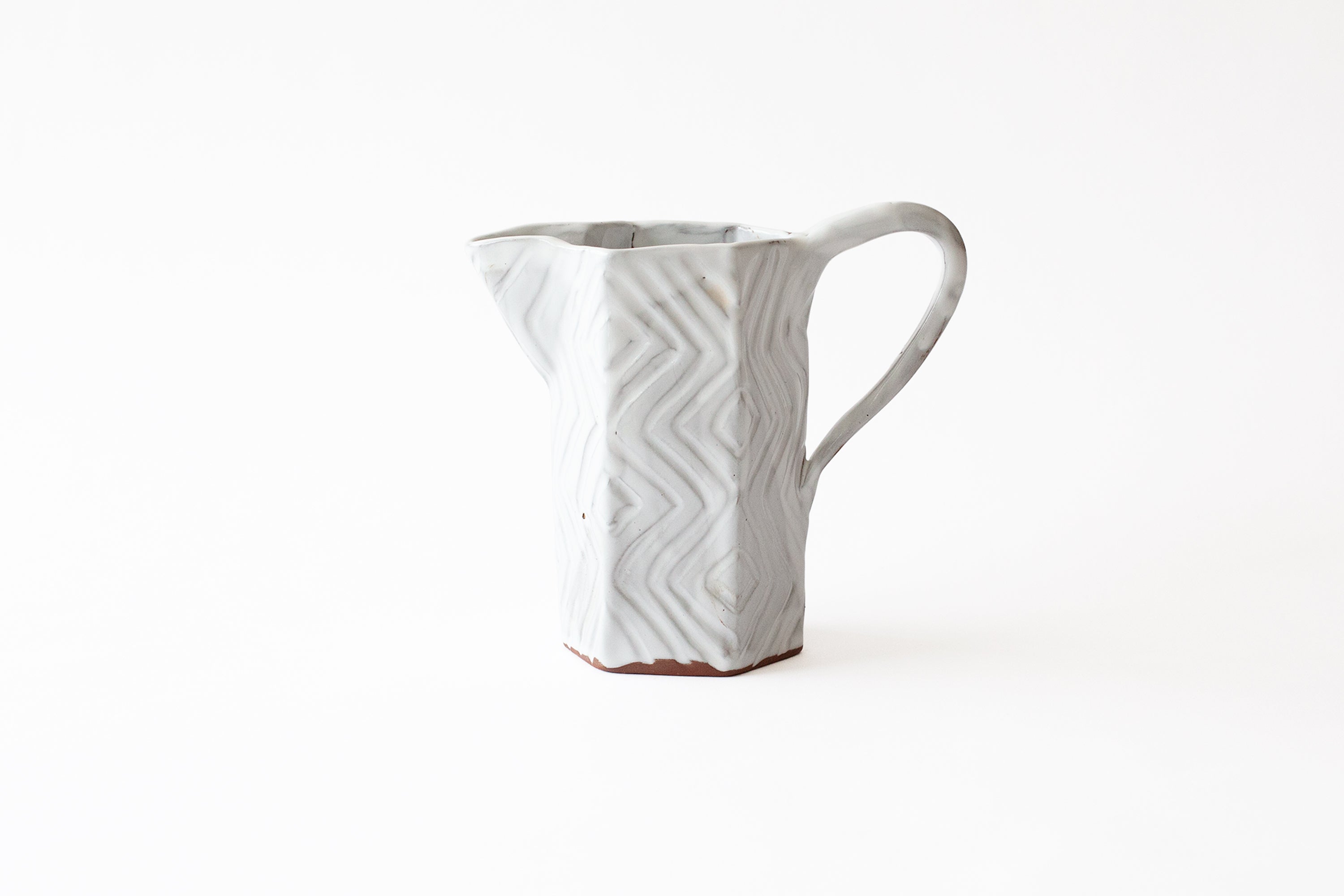 Carved Diamond Pitcher