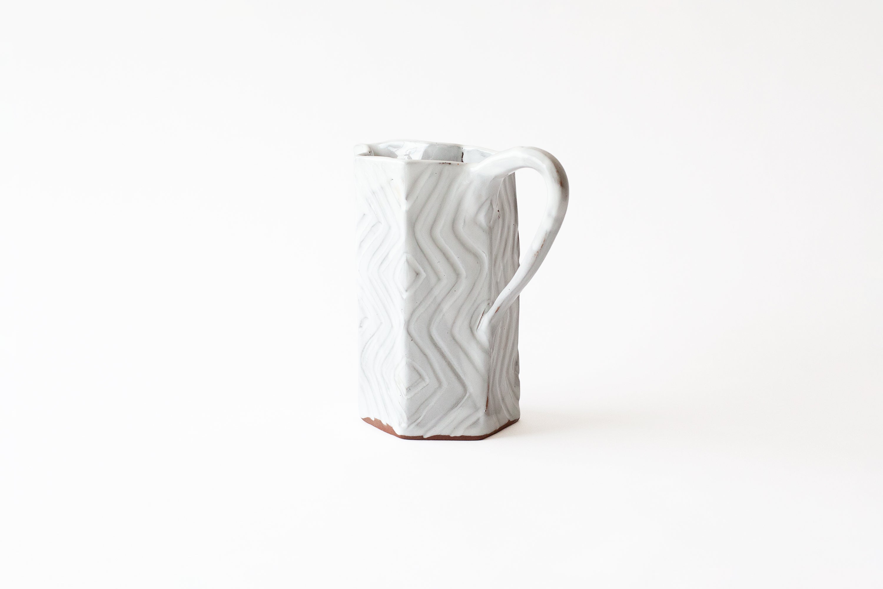 Carved Diamond Pitcher