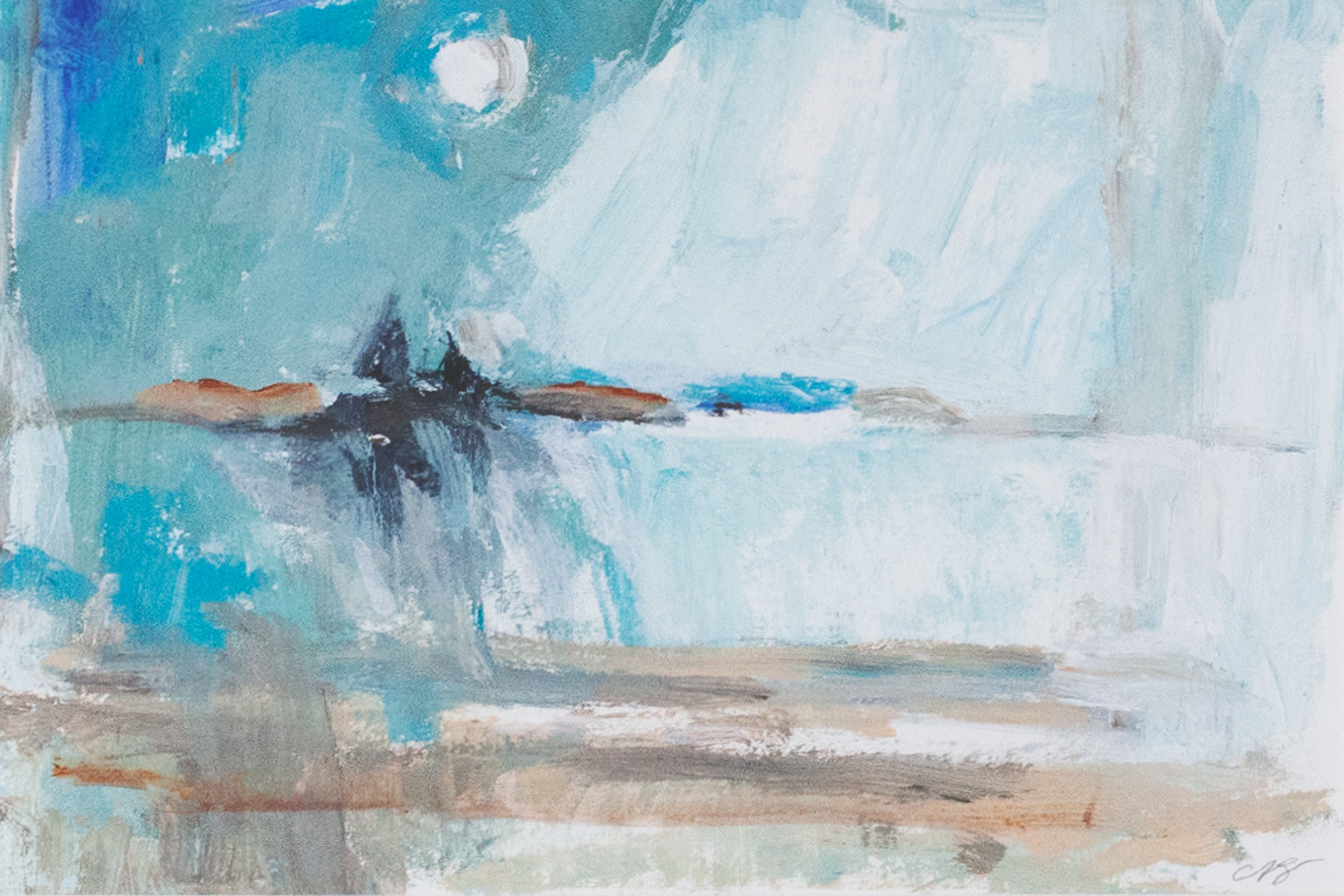 Gestural Beachscape Painting