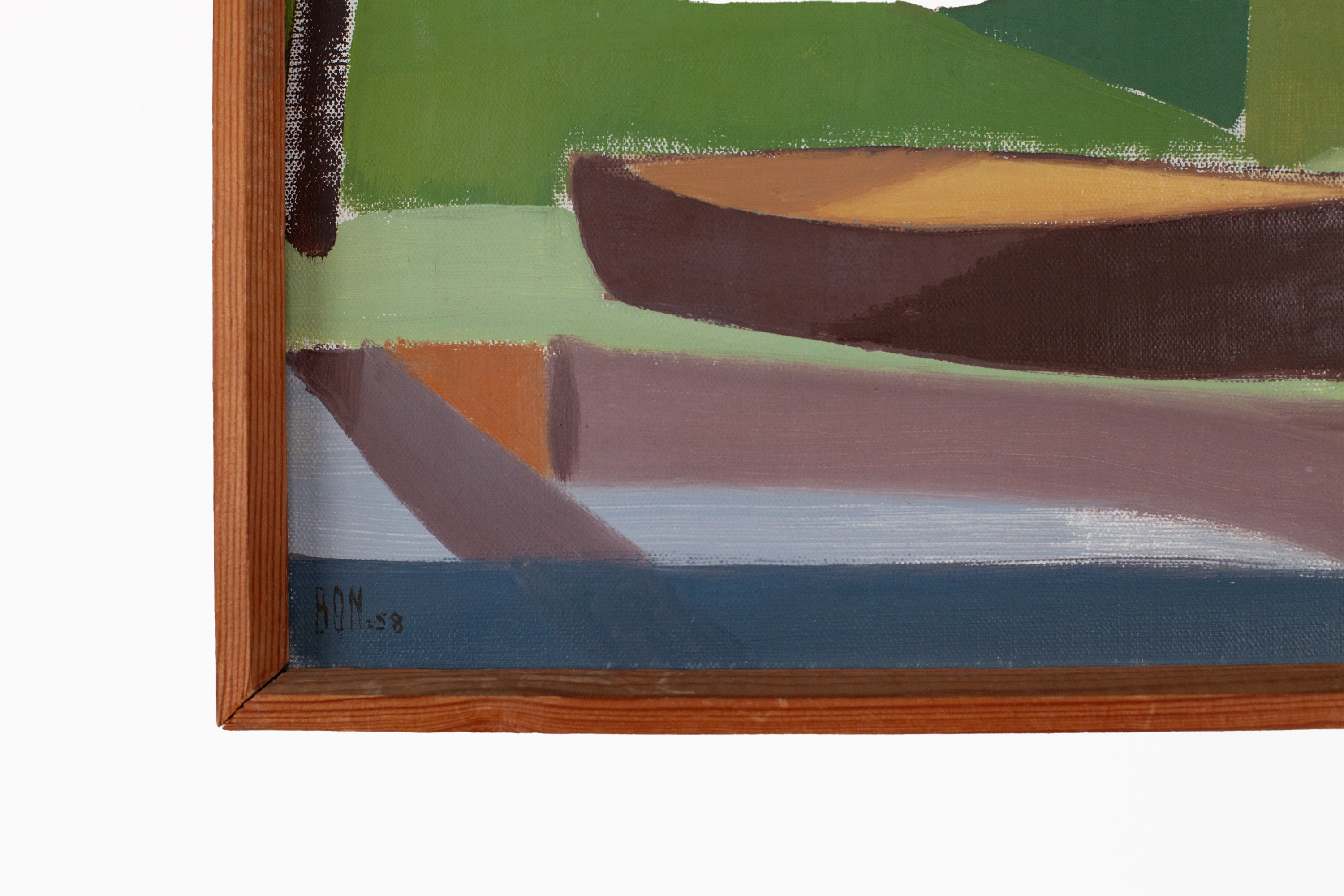 Abstract Boathouses Painting