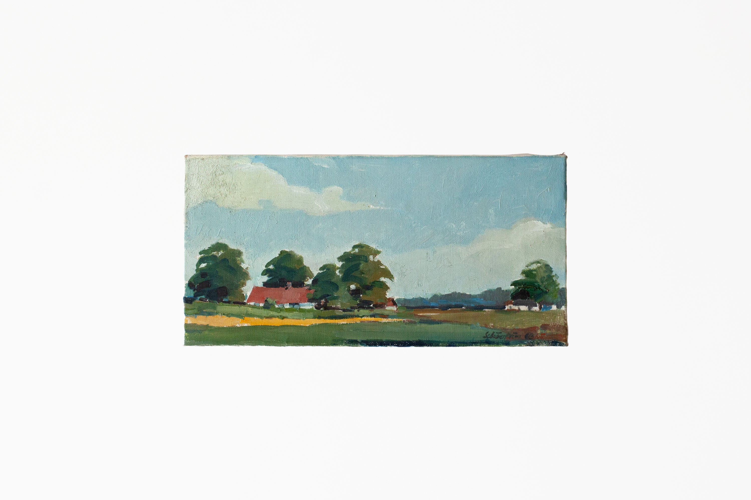 Small Rural Landscape with House Painting