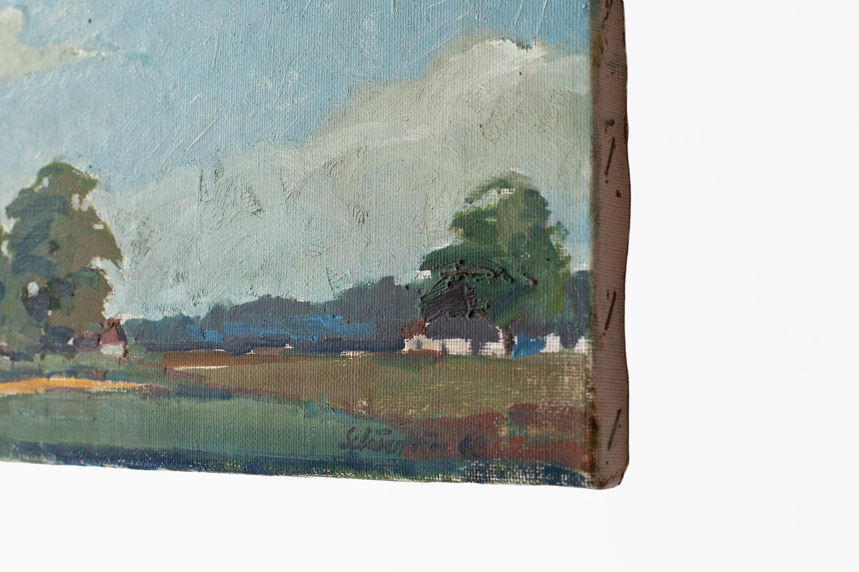 Small Rural Landscape with House Painting
