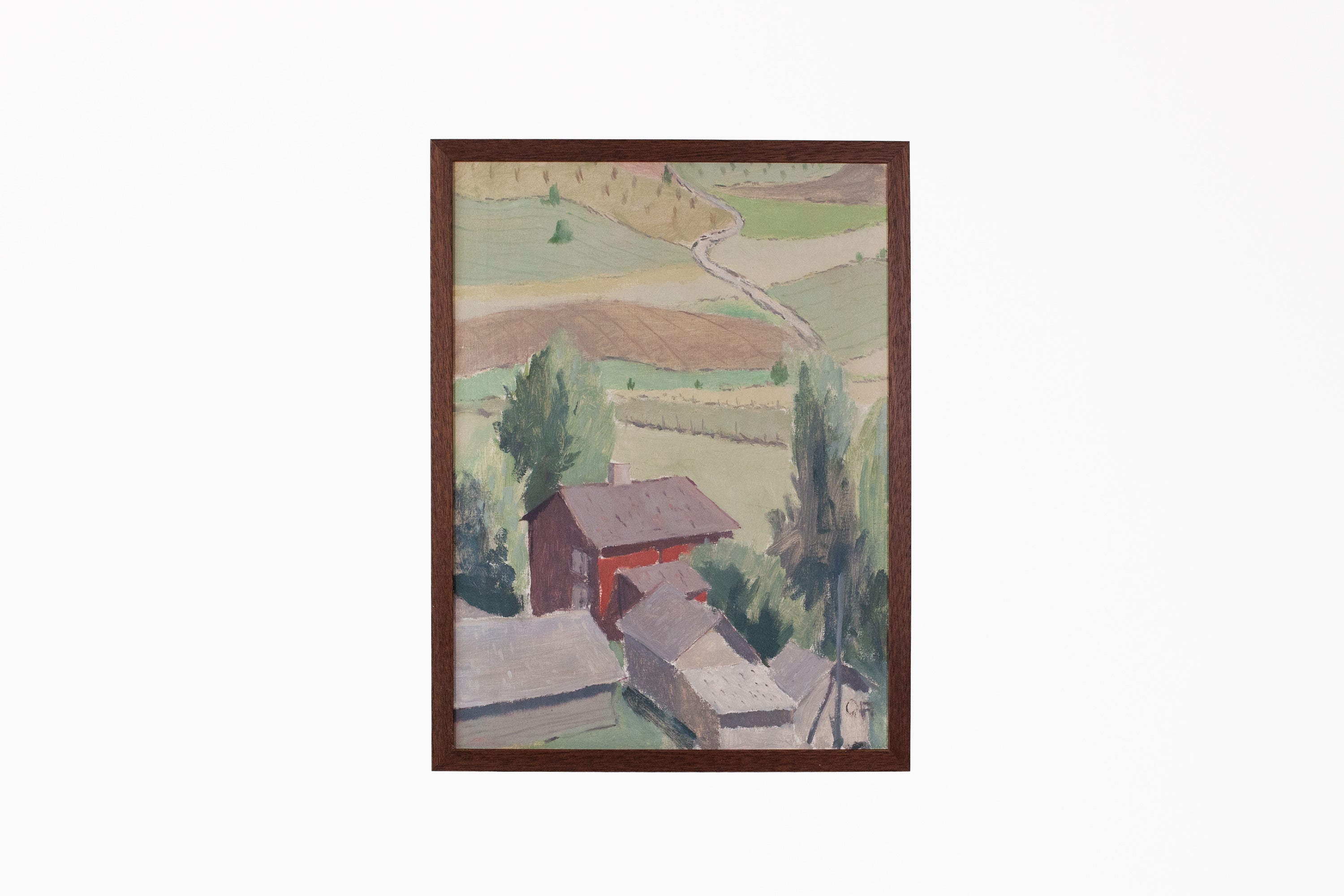 View with Farmhouse Painting