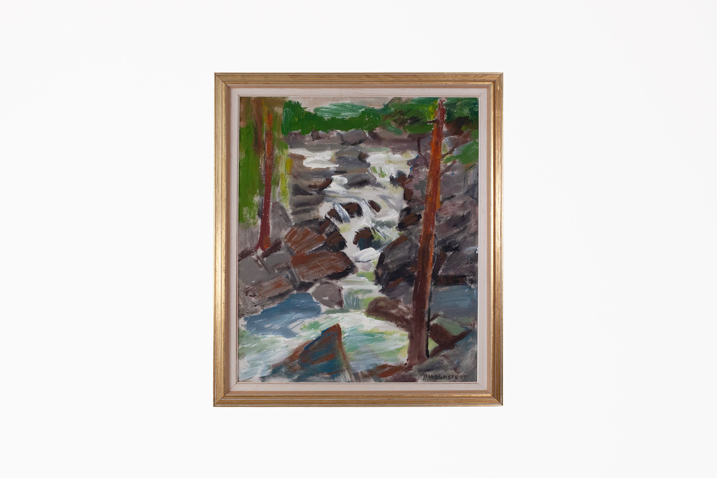 Abstract River Cascades Painting