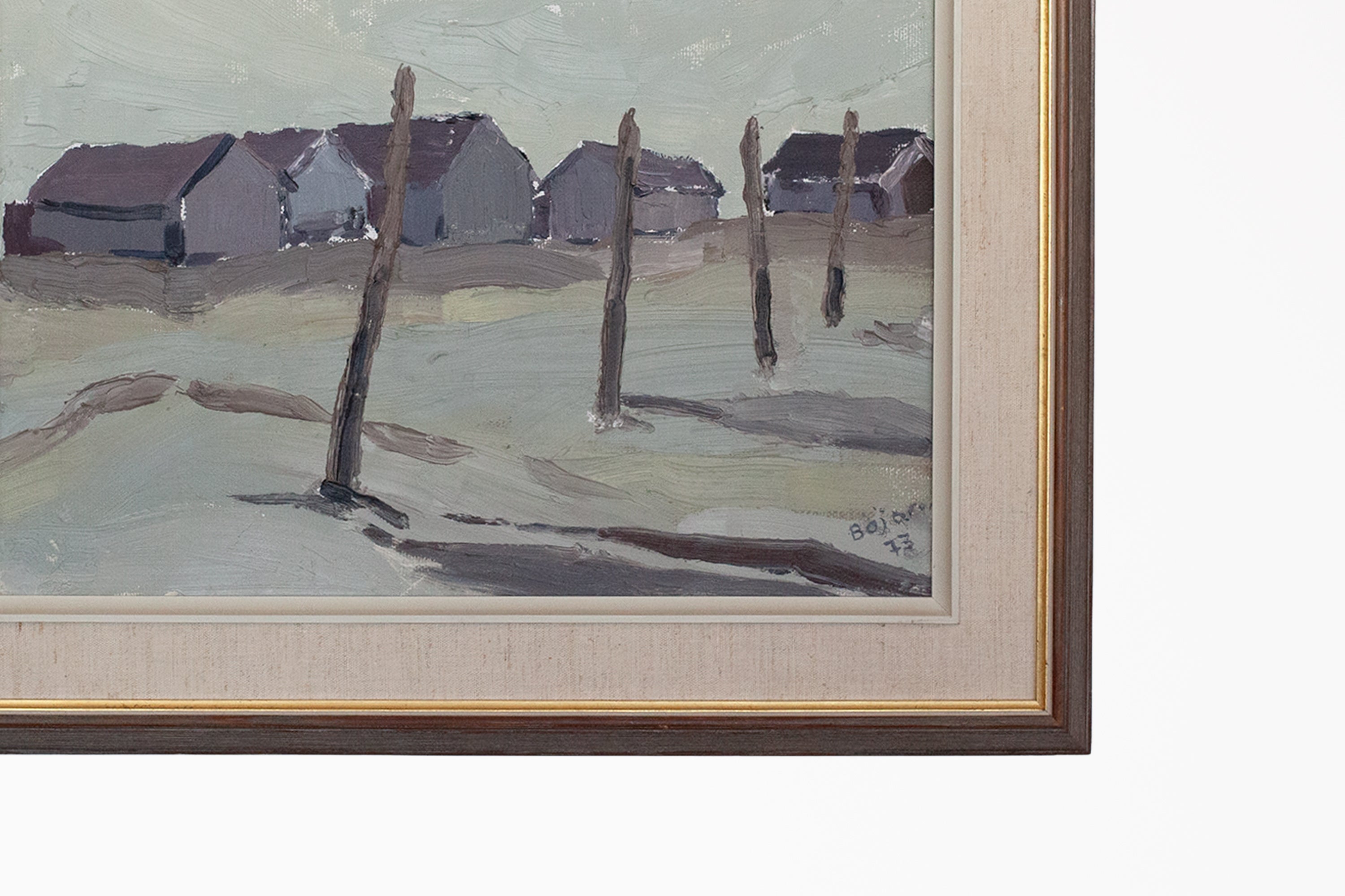 Winter Huts and Fence Painting