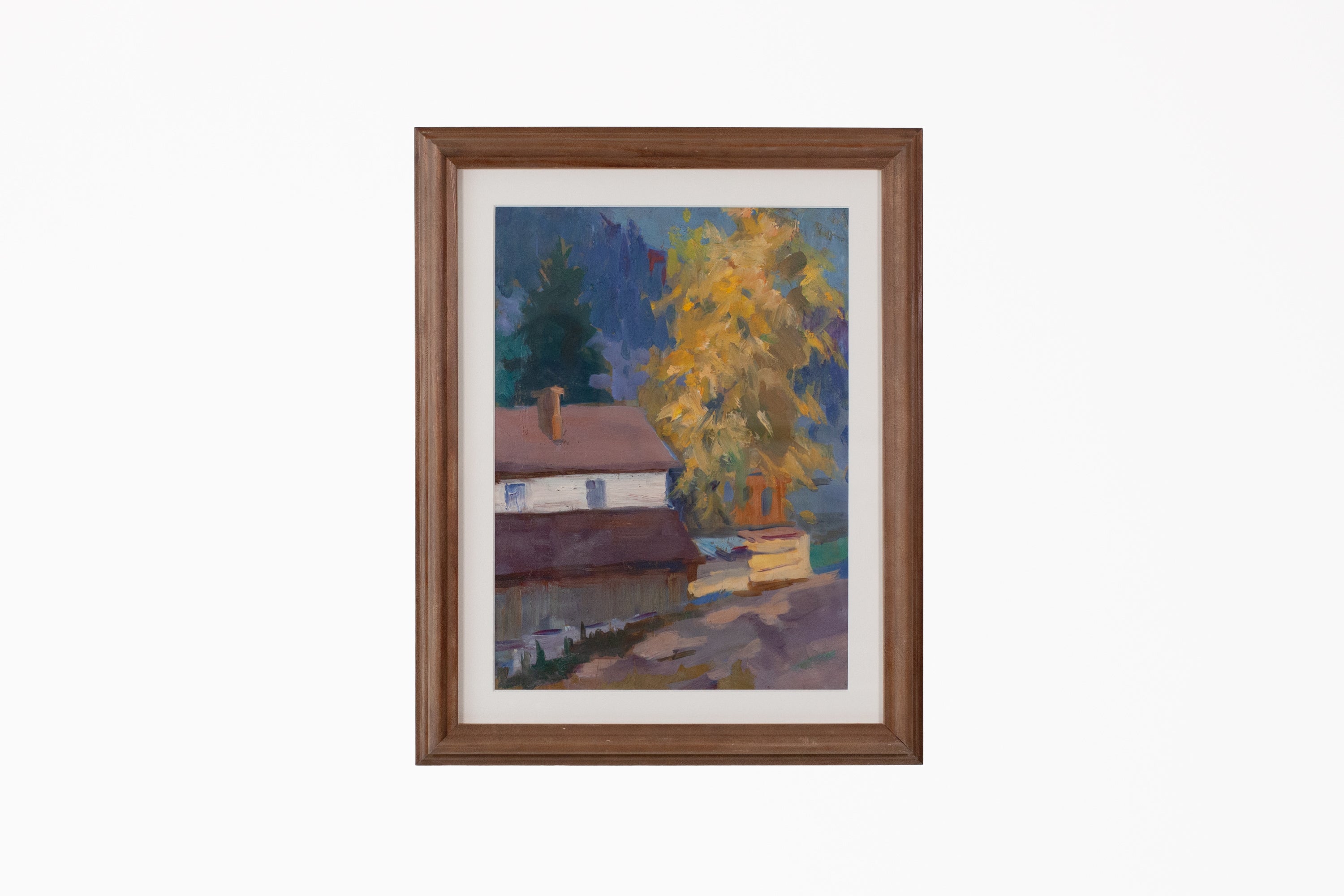 Rural Landscape with Yellow Tree Painting