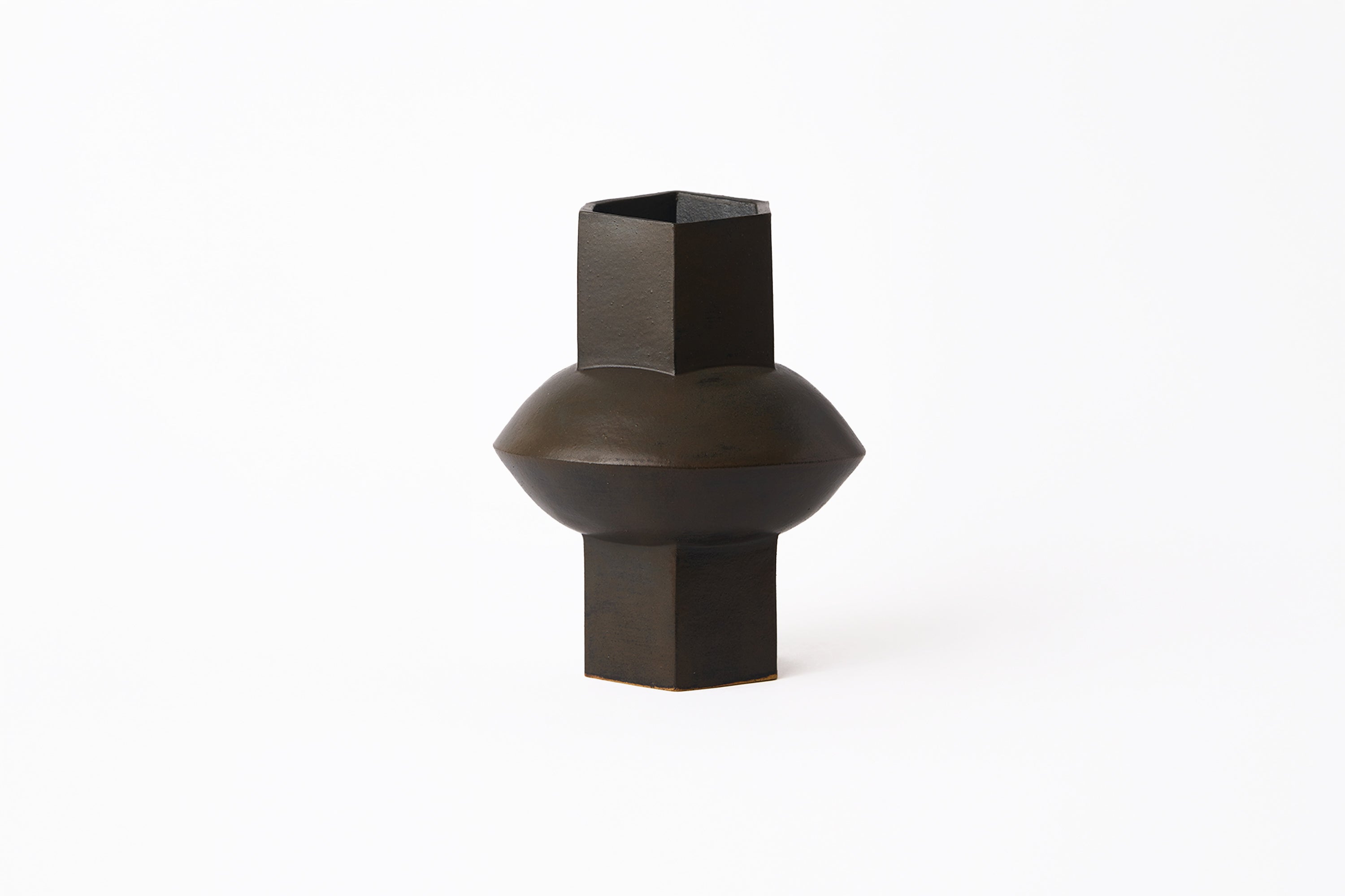 BZIPPY - Tube Small Oval Vase - Espresso