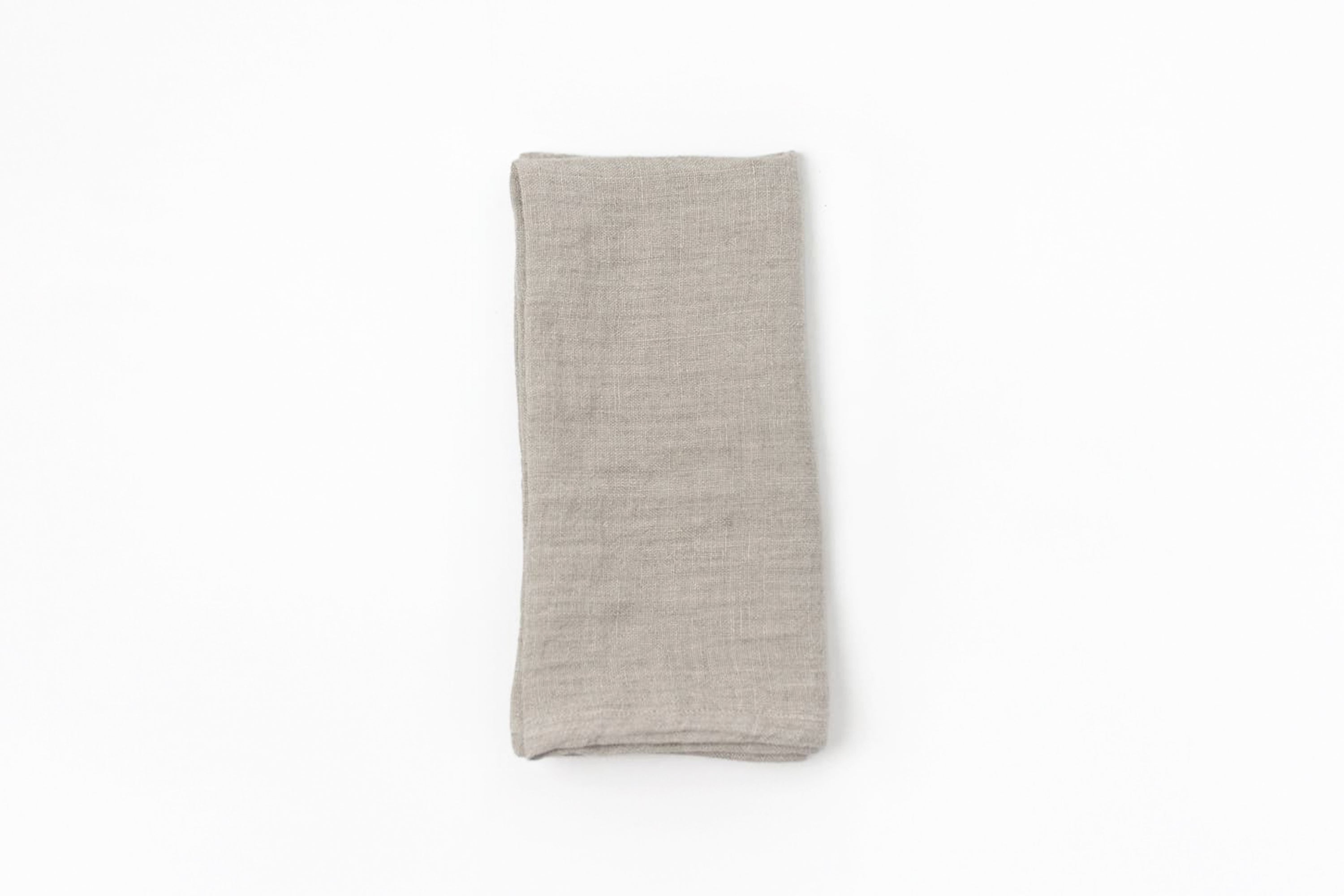 Creative Women - Stone Washed Hemmed Linen Dinner Napkin - Flax