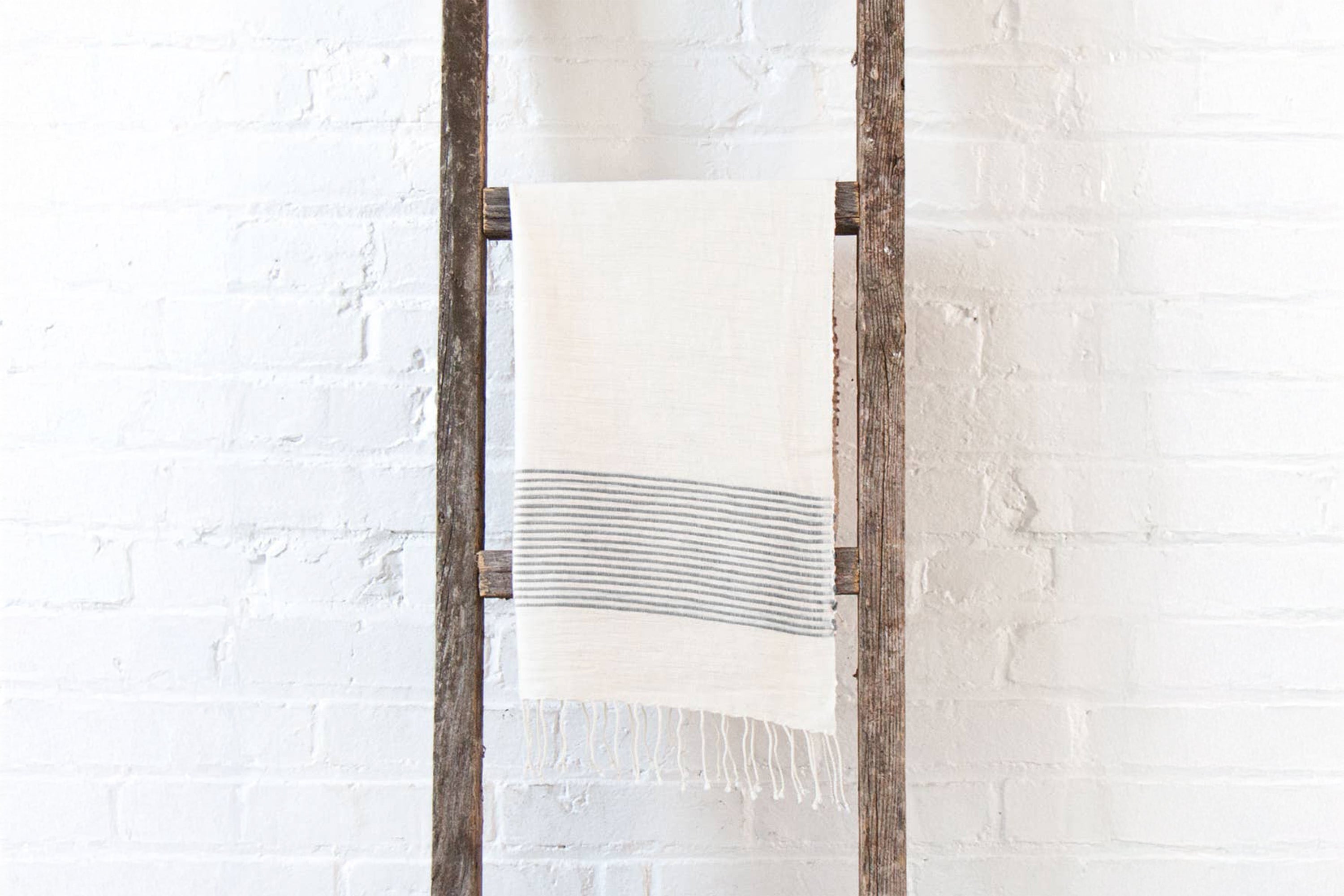 Creative Women - Riviera Striped Hand Towel - Grey