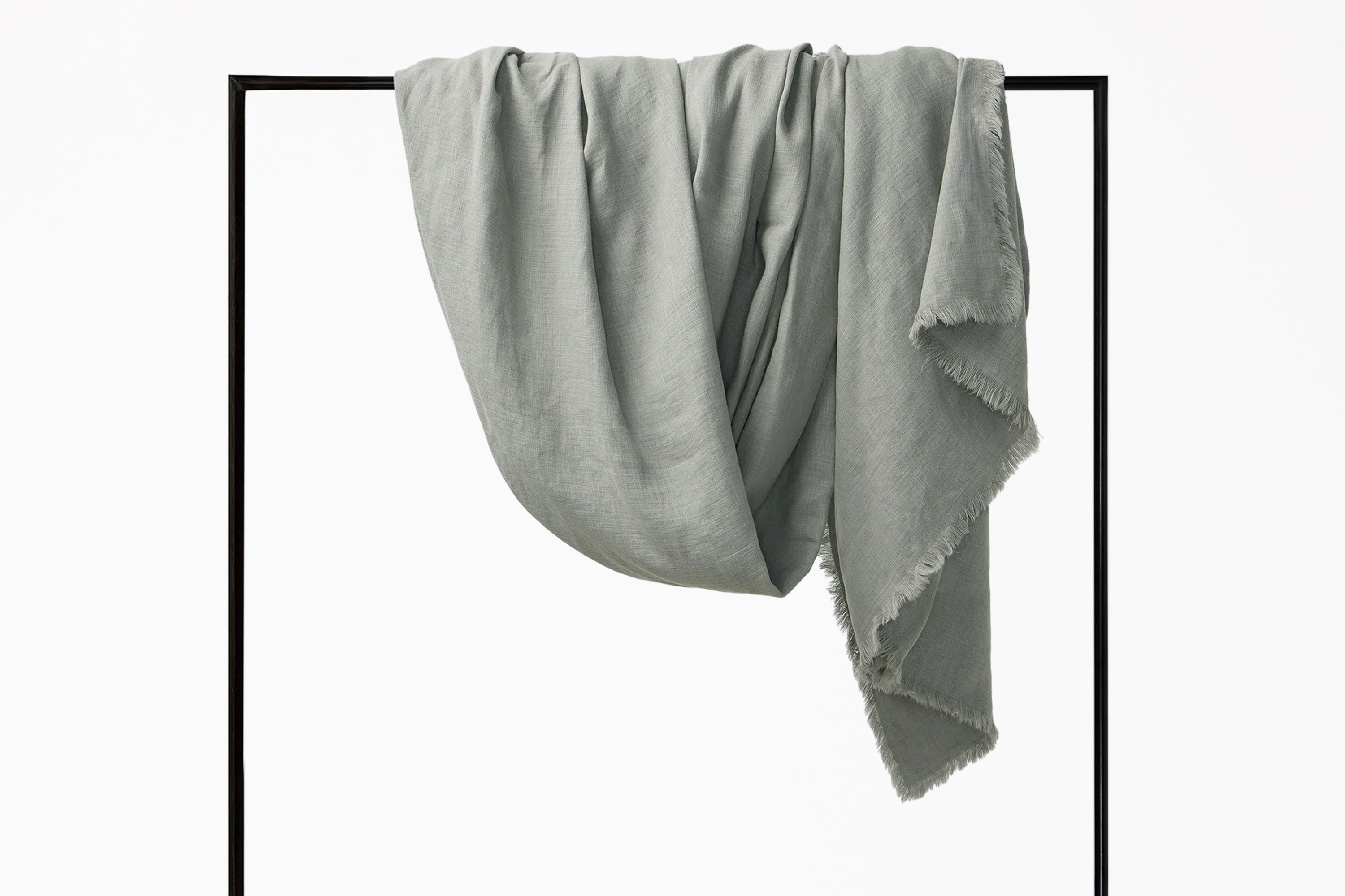 Freya Linen Throw - Stone