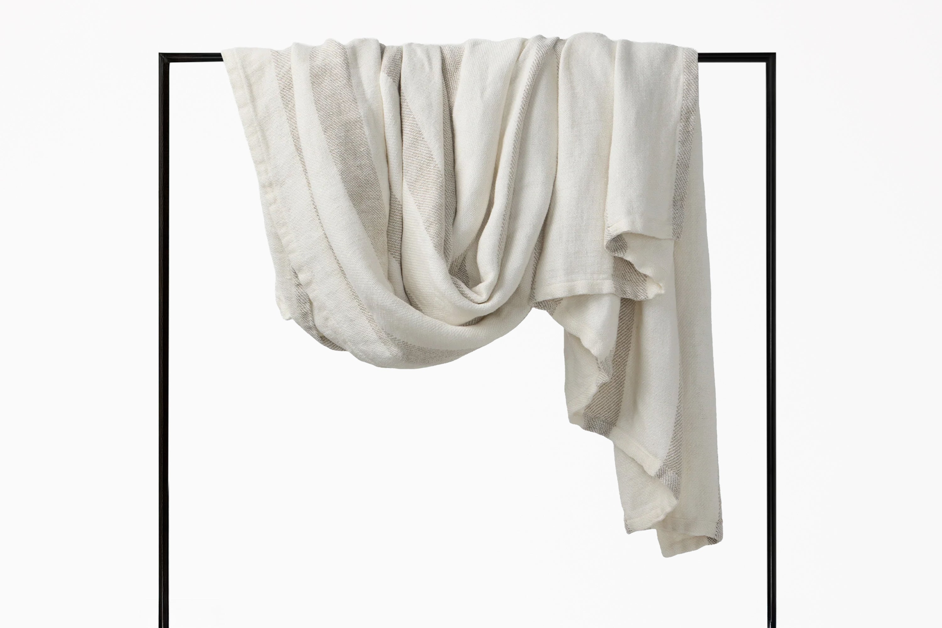 Luna Stripe Linen Throw