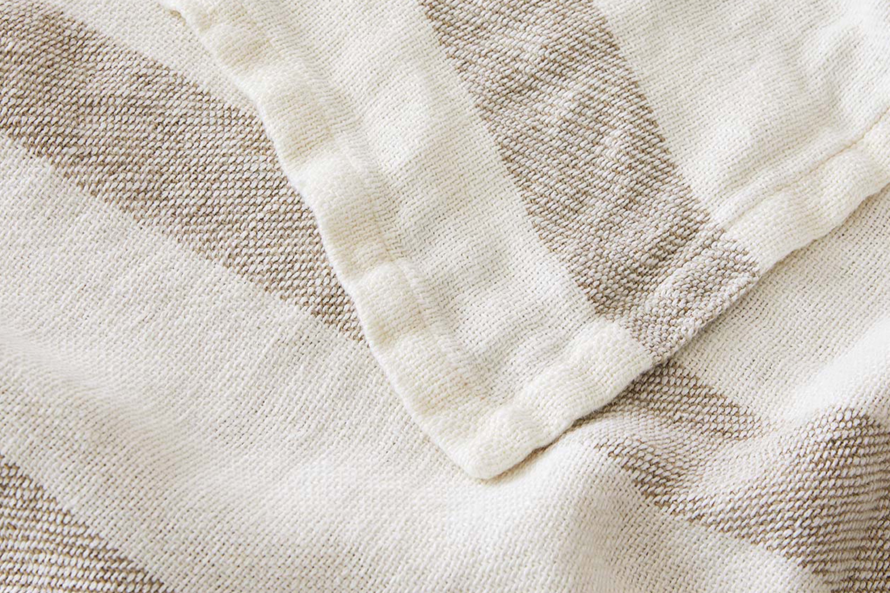 Luna Stripe Linen Throw