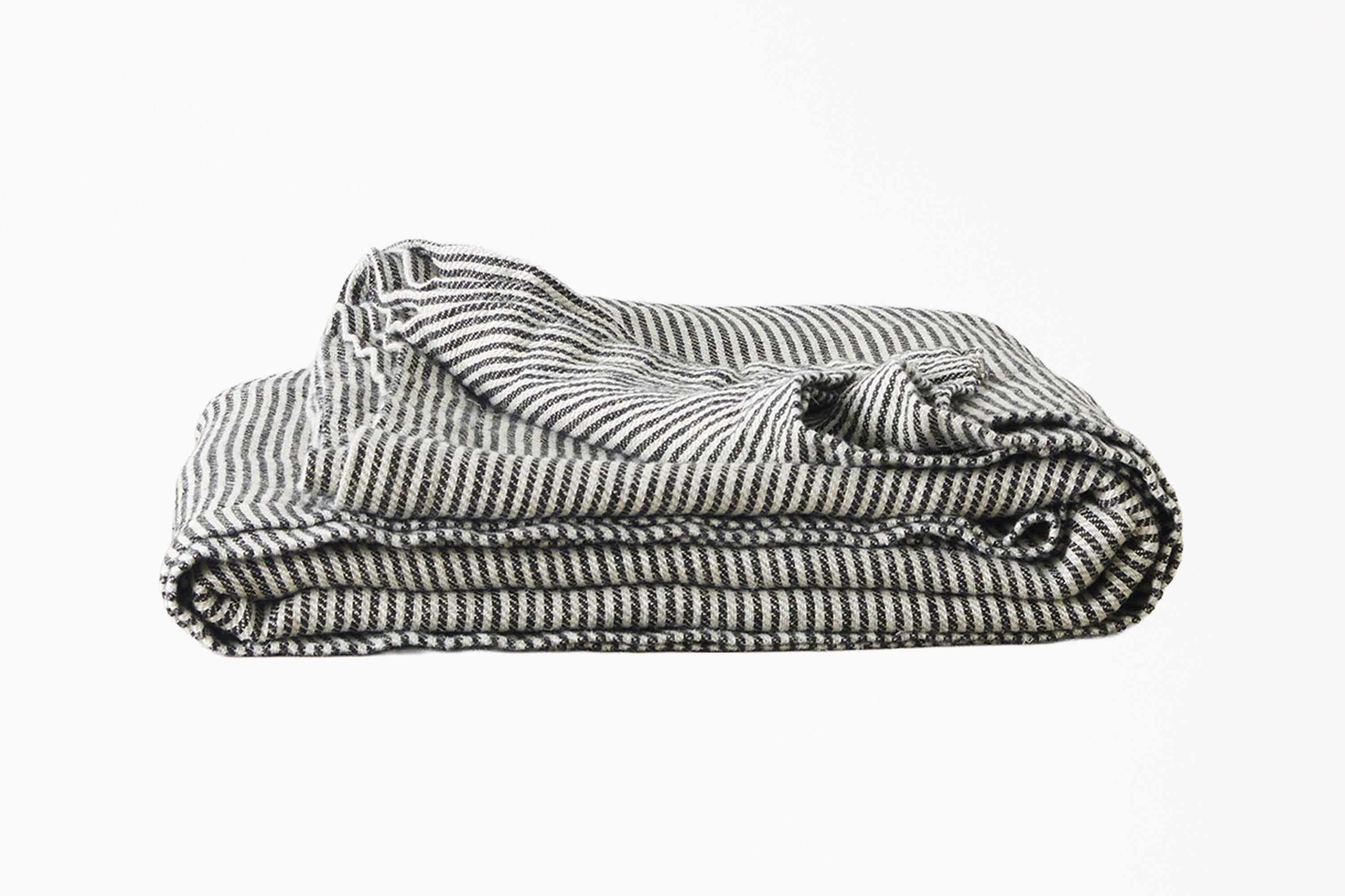Mira Linen Bedcover - Ellis Stripe