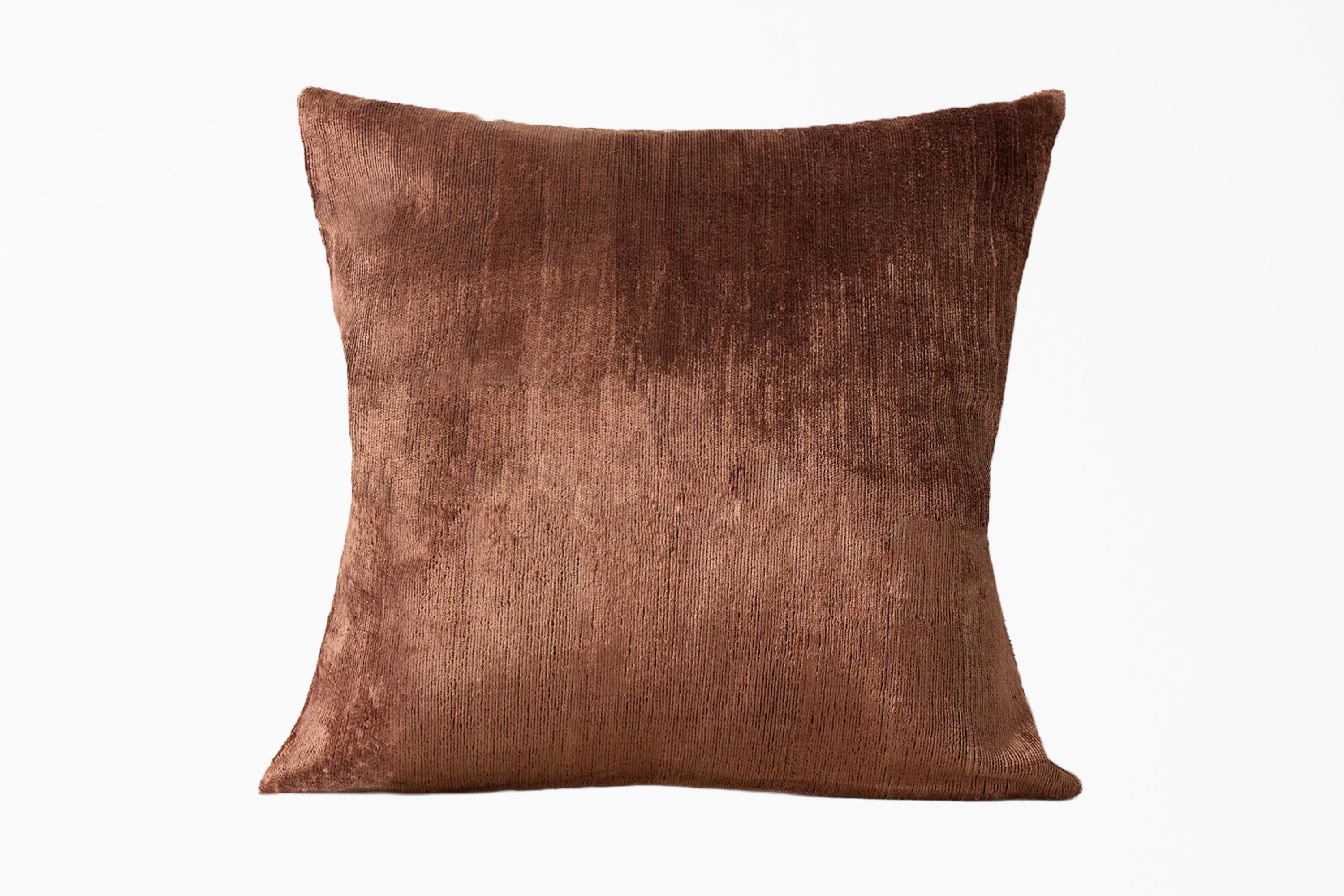 Talik Velvet Square Cushion Cover - Chestnut