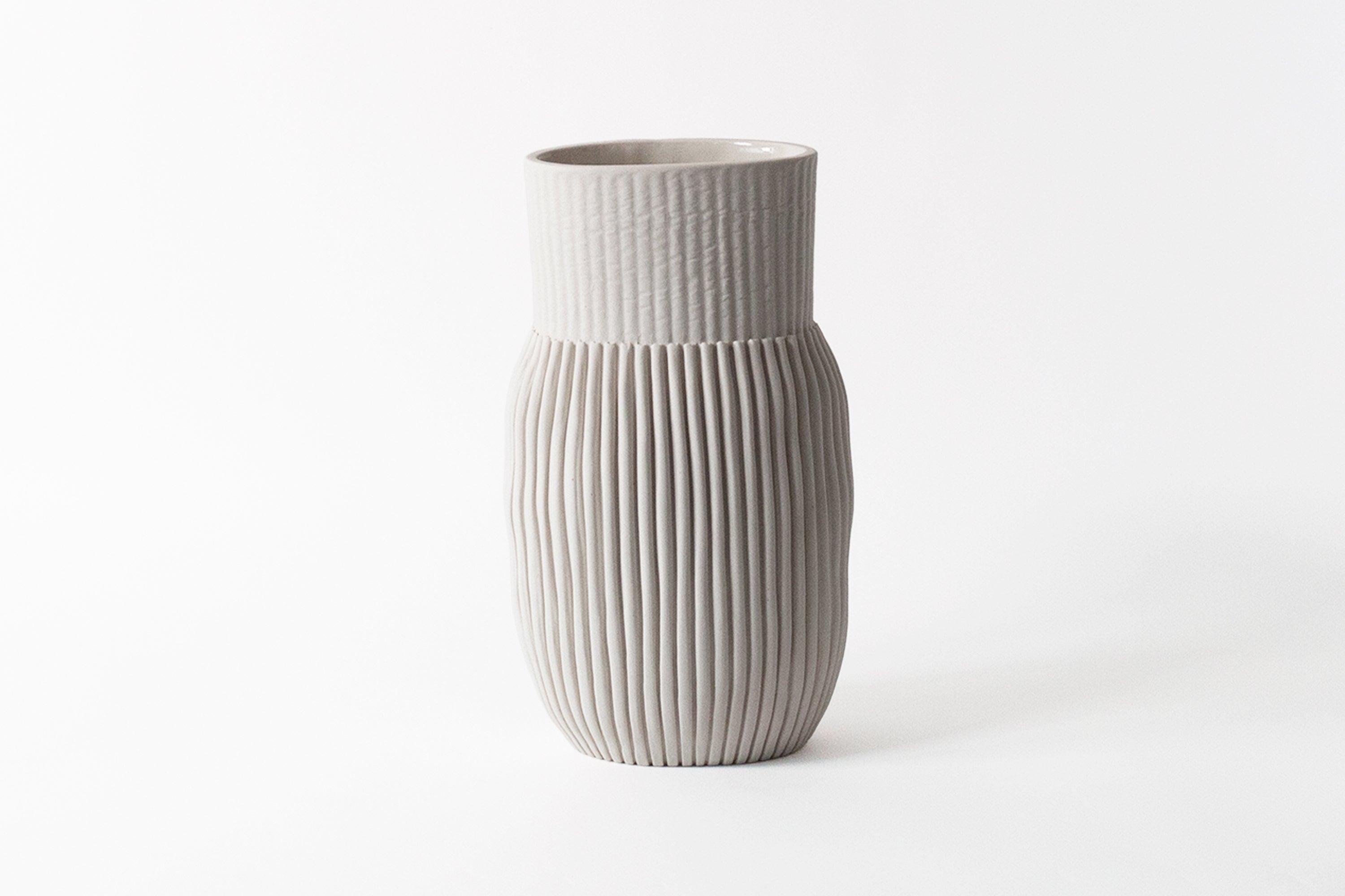 Cym Warkov Ceramics - Series 02 Bottle Vases - Cream