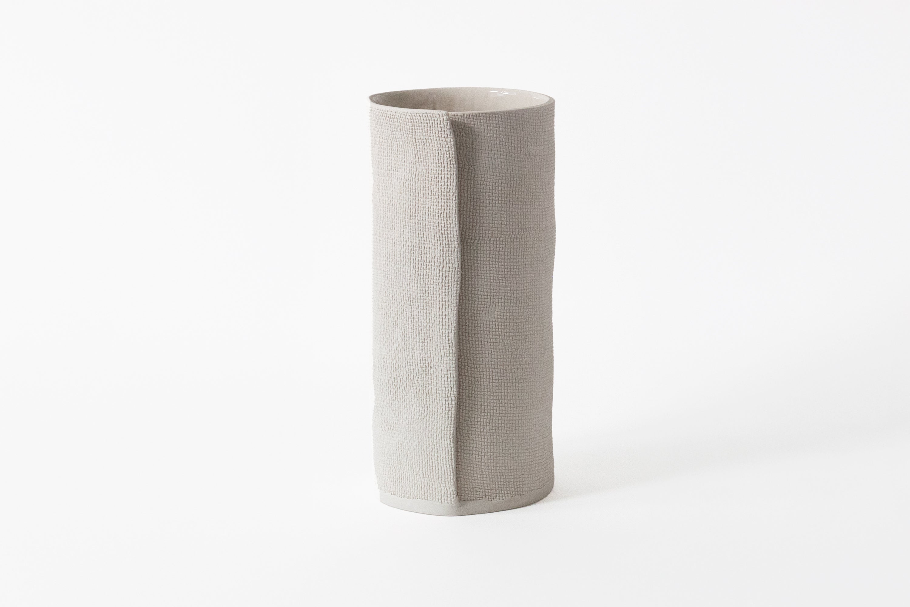 Cym Warkov Ceramics - Burlap Cylinder Vases - Cream