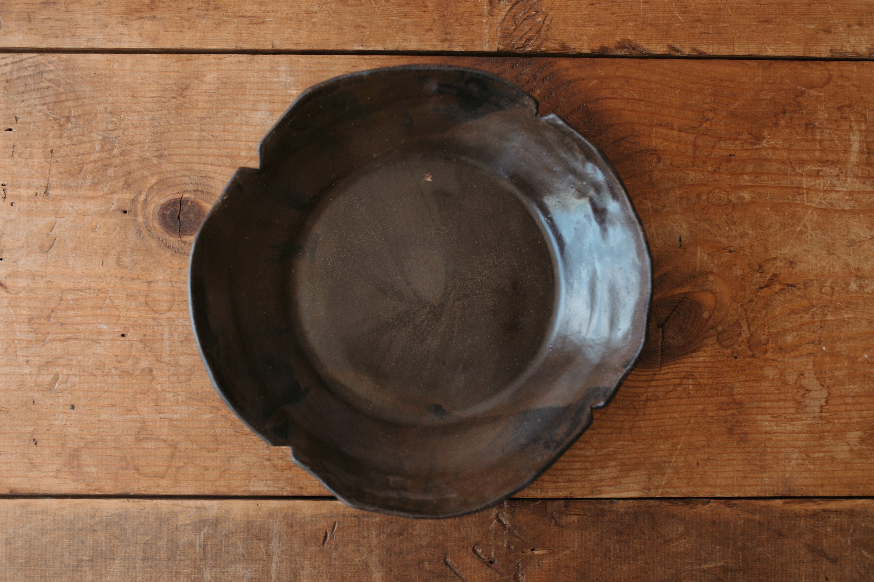 Black Flower Serving Bowl