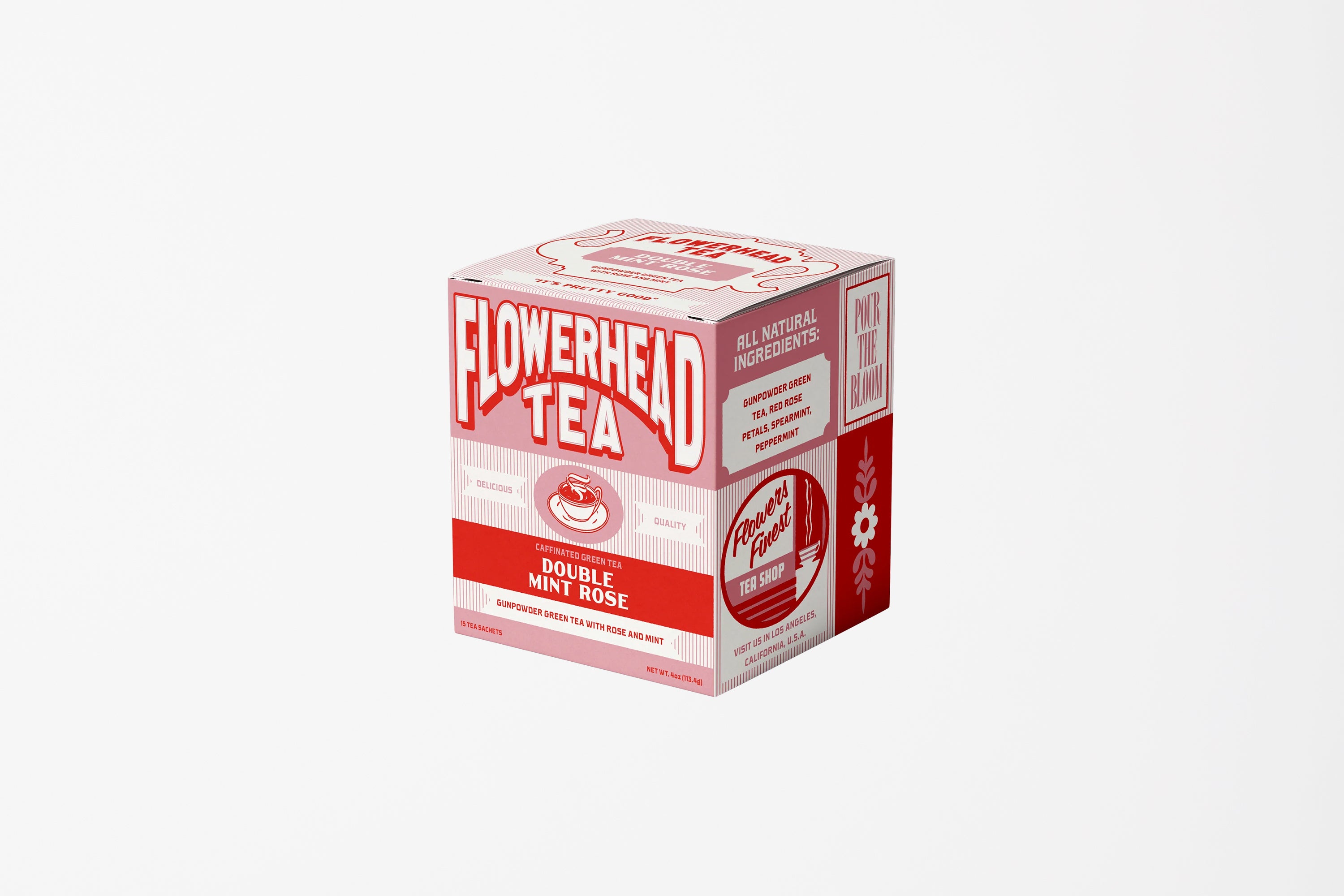 Flowerhead Tea - Double Mint Rose Tea Bags