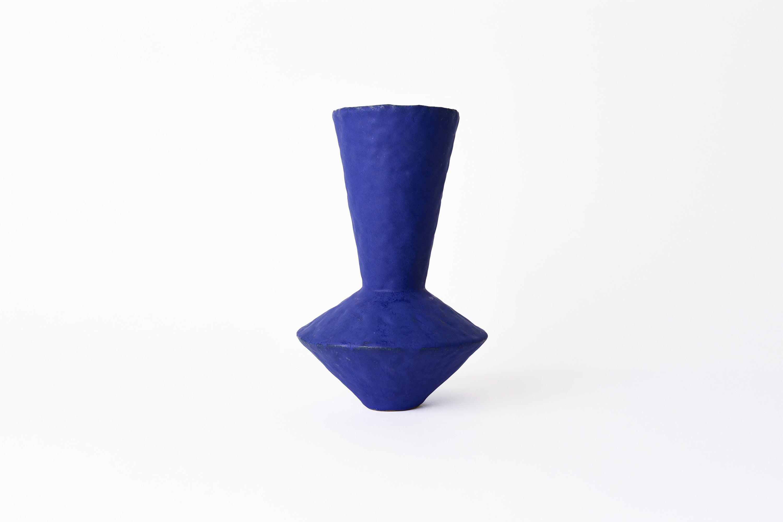 Giselle Hicks - Diamond with Funnel Vase - Cobalt