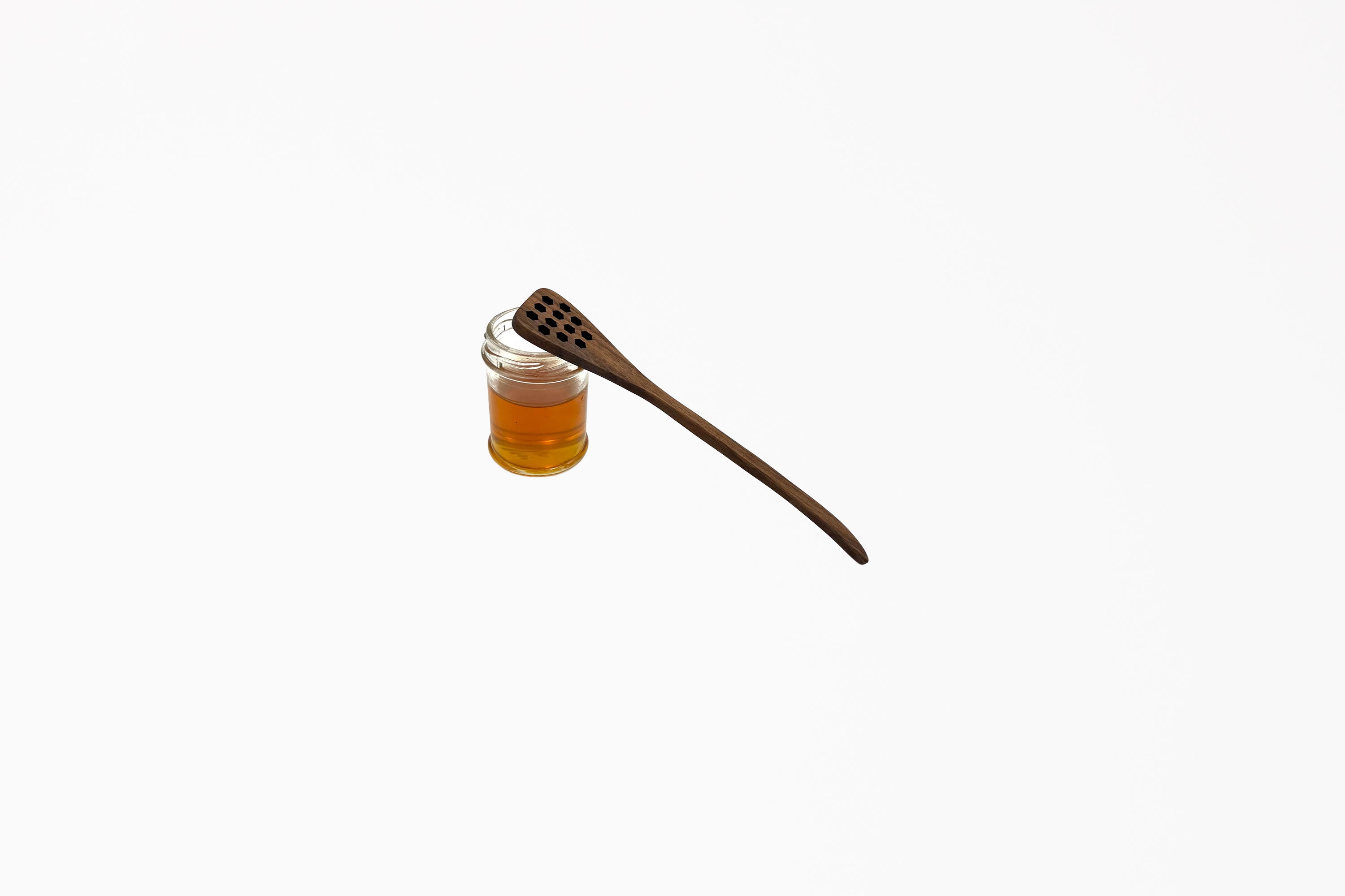 7" Walnut Hex Honey Dipper