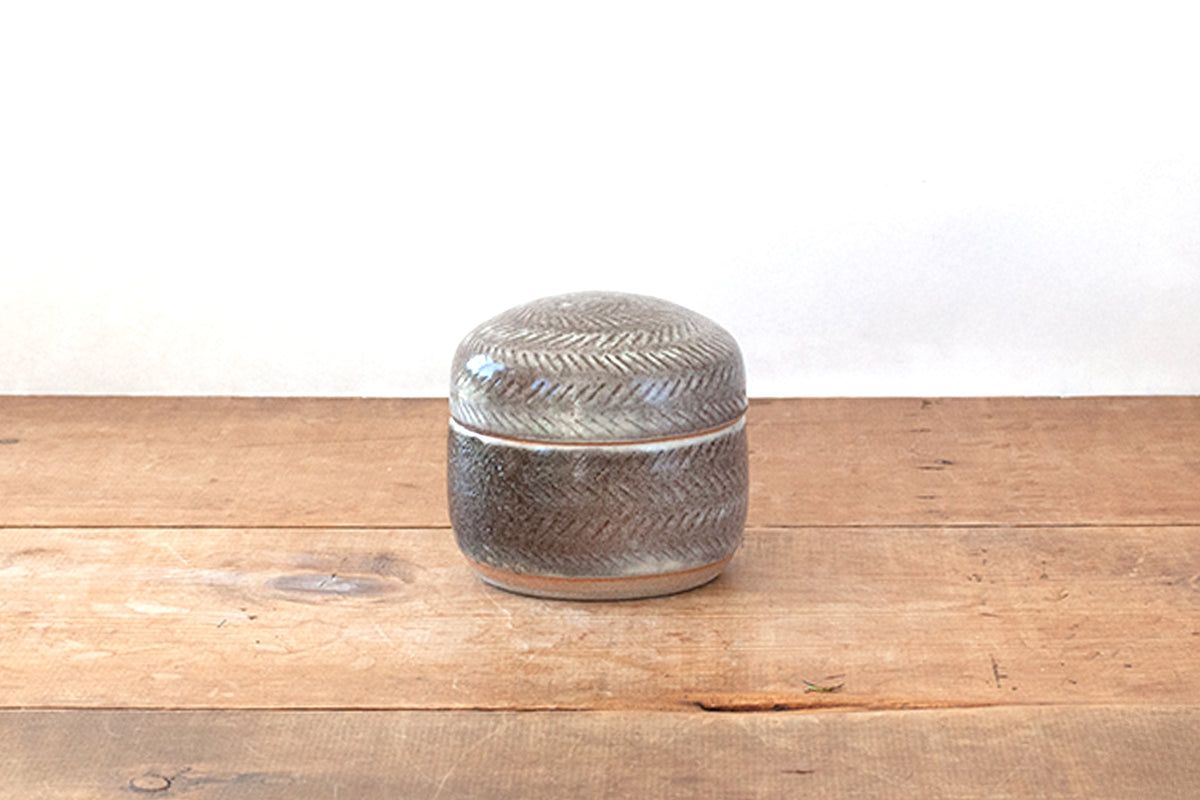Carved Jar - Shino