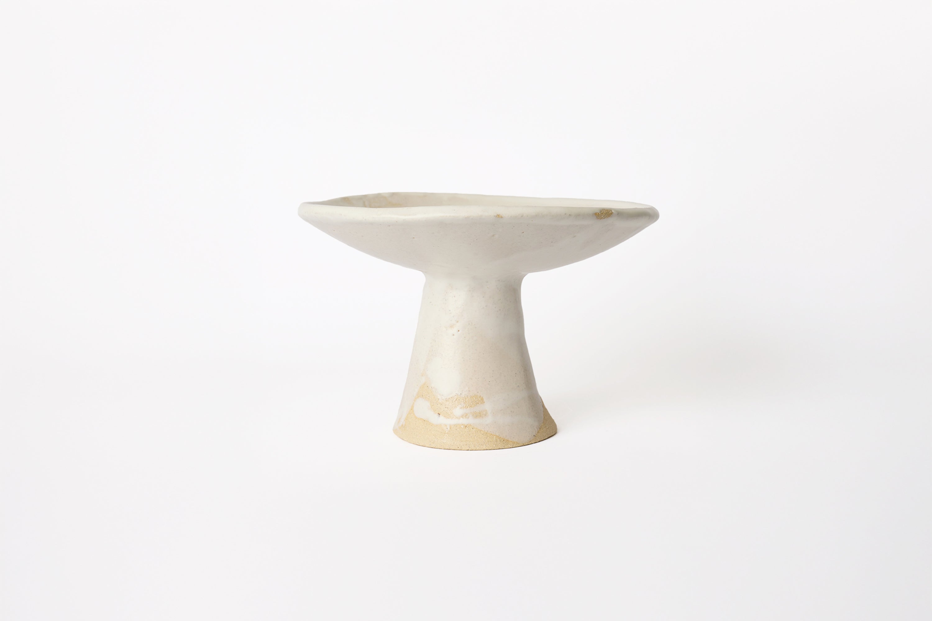 Mondays - Pedestal Bowl - White on Sand