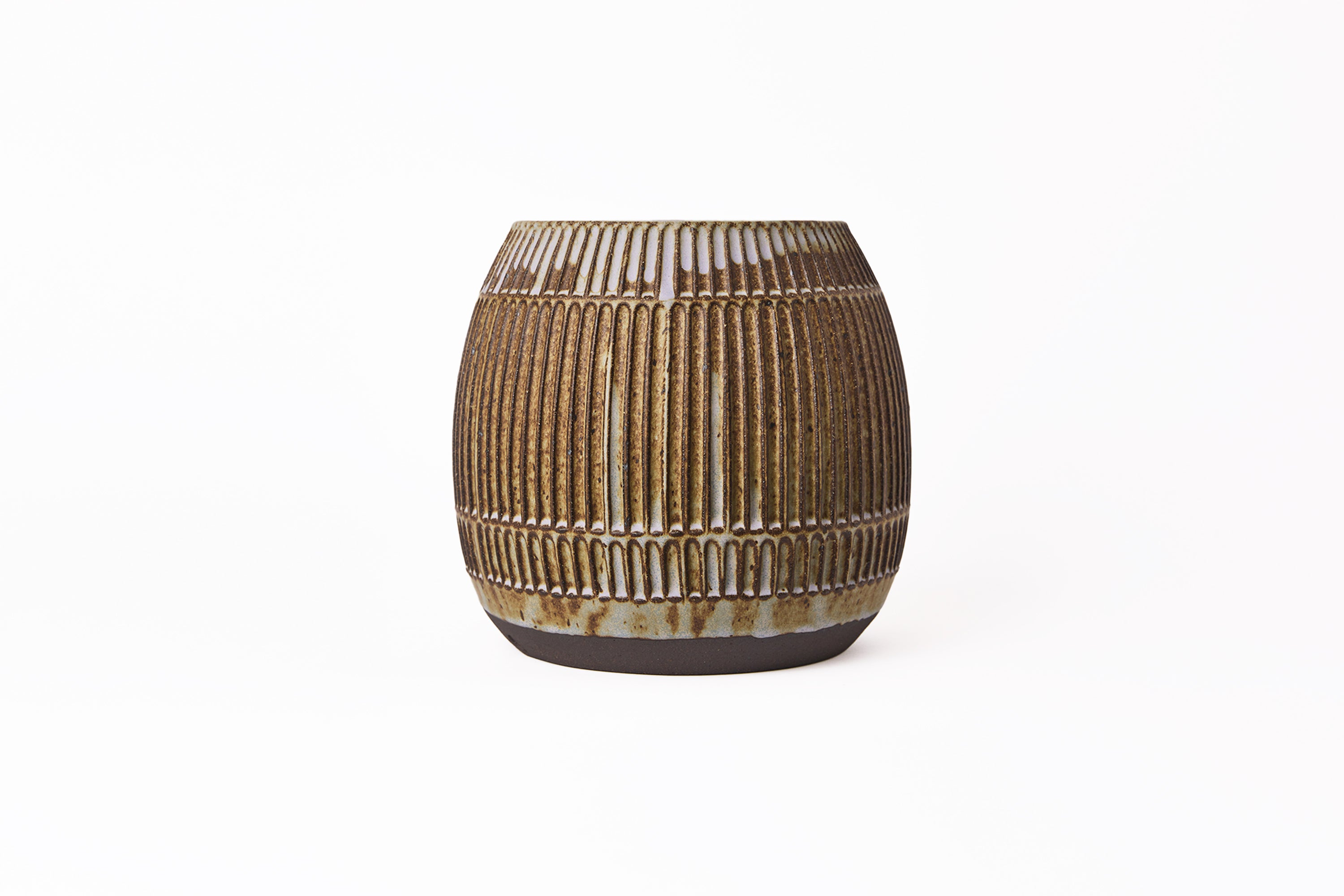 Large Carved Planter - Dark Lavender