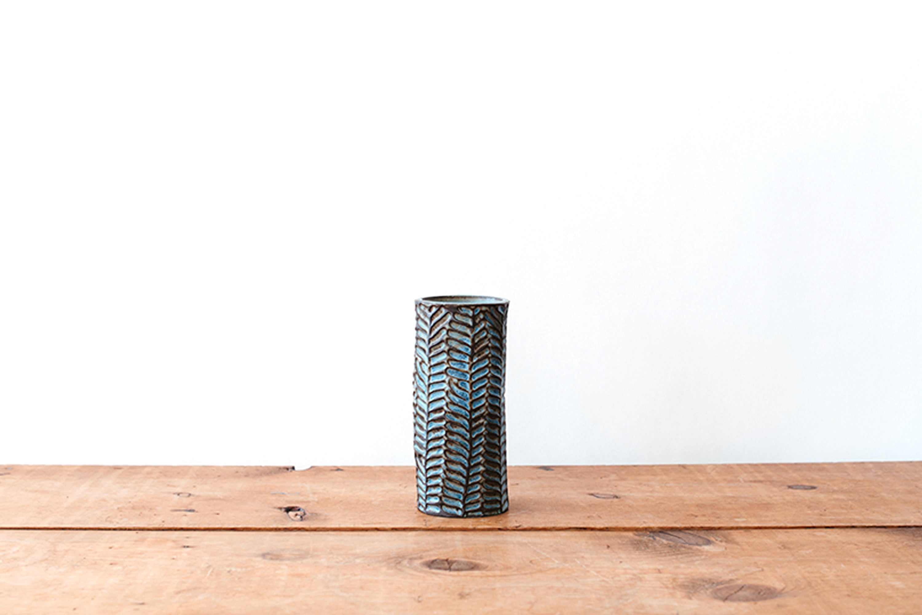 Fern Vase - Dark Blue