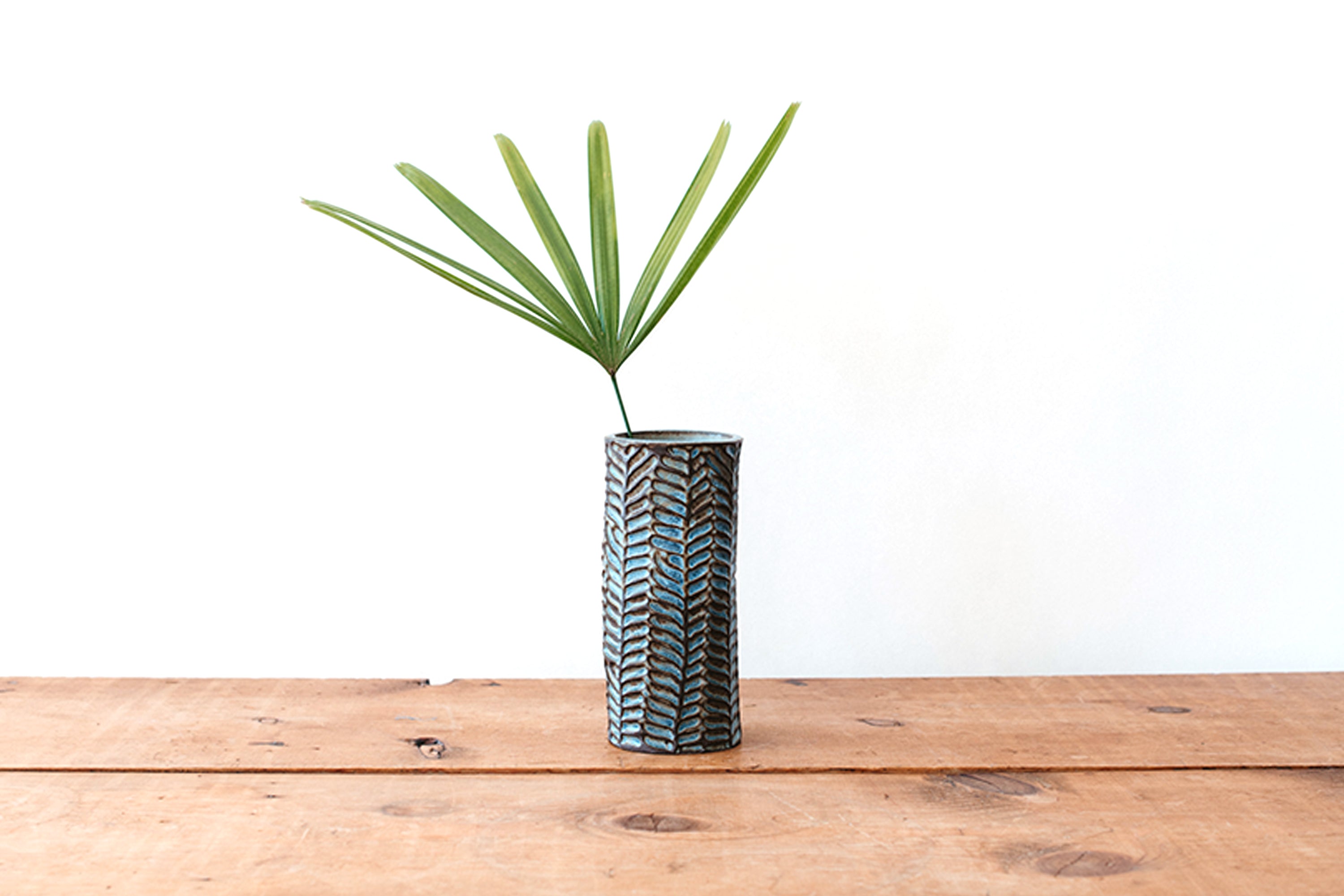 Fern Vase - Dark Blue