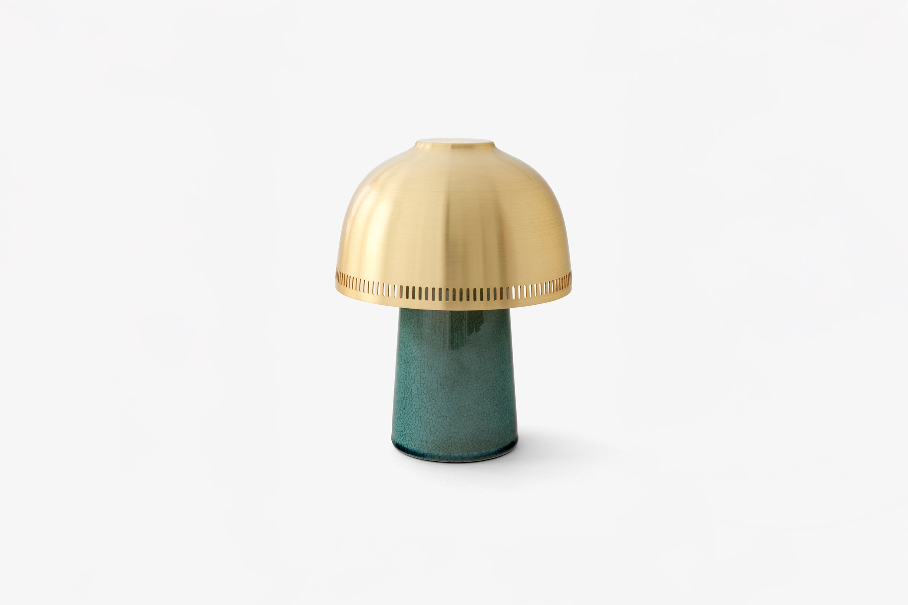 &Tradition - Raku SH8 Portable Lamp - Blue Green/Brass