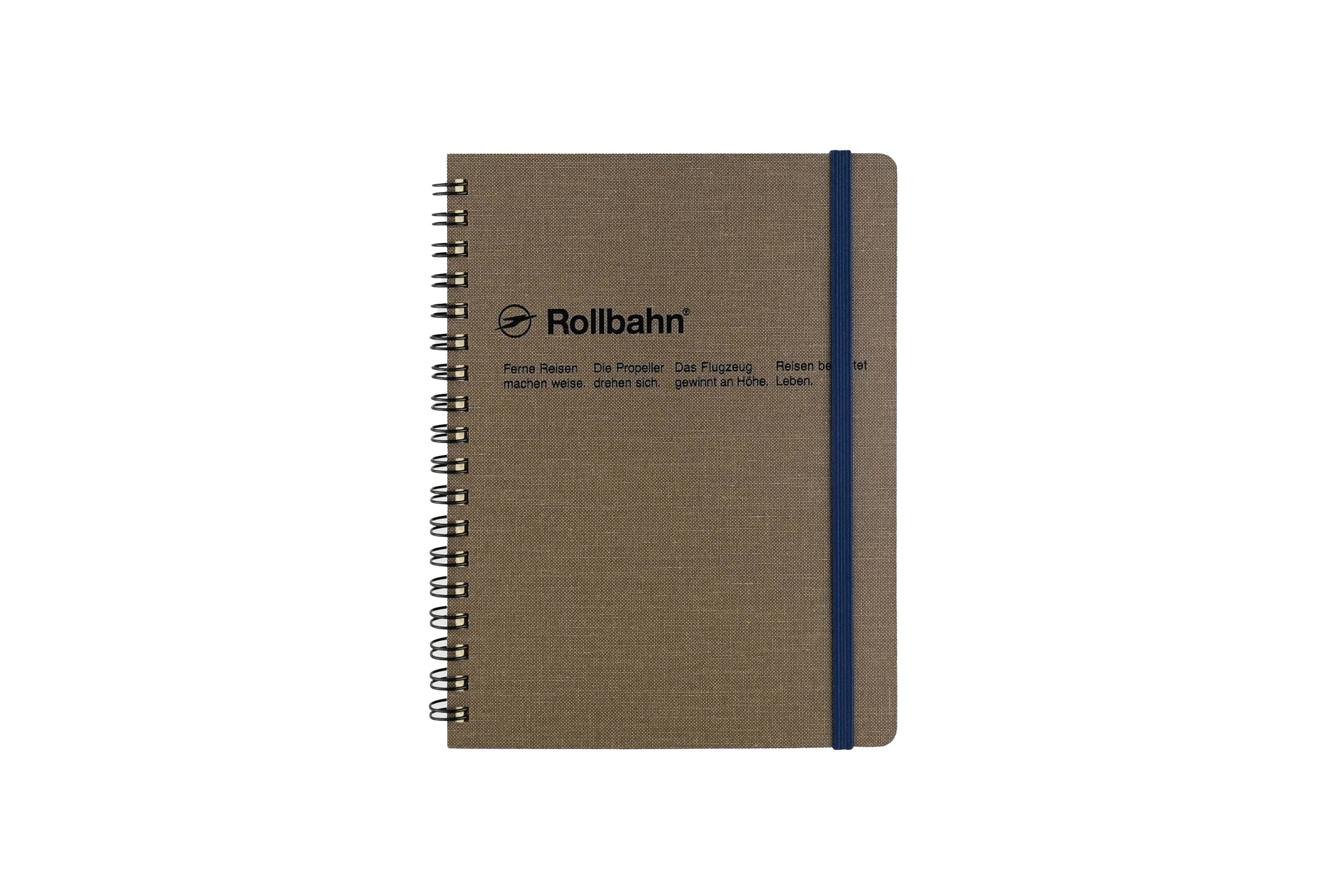 Delfonics - Rollbahn Spiral Notebook (A5) - Brown Fabric