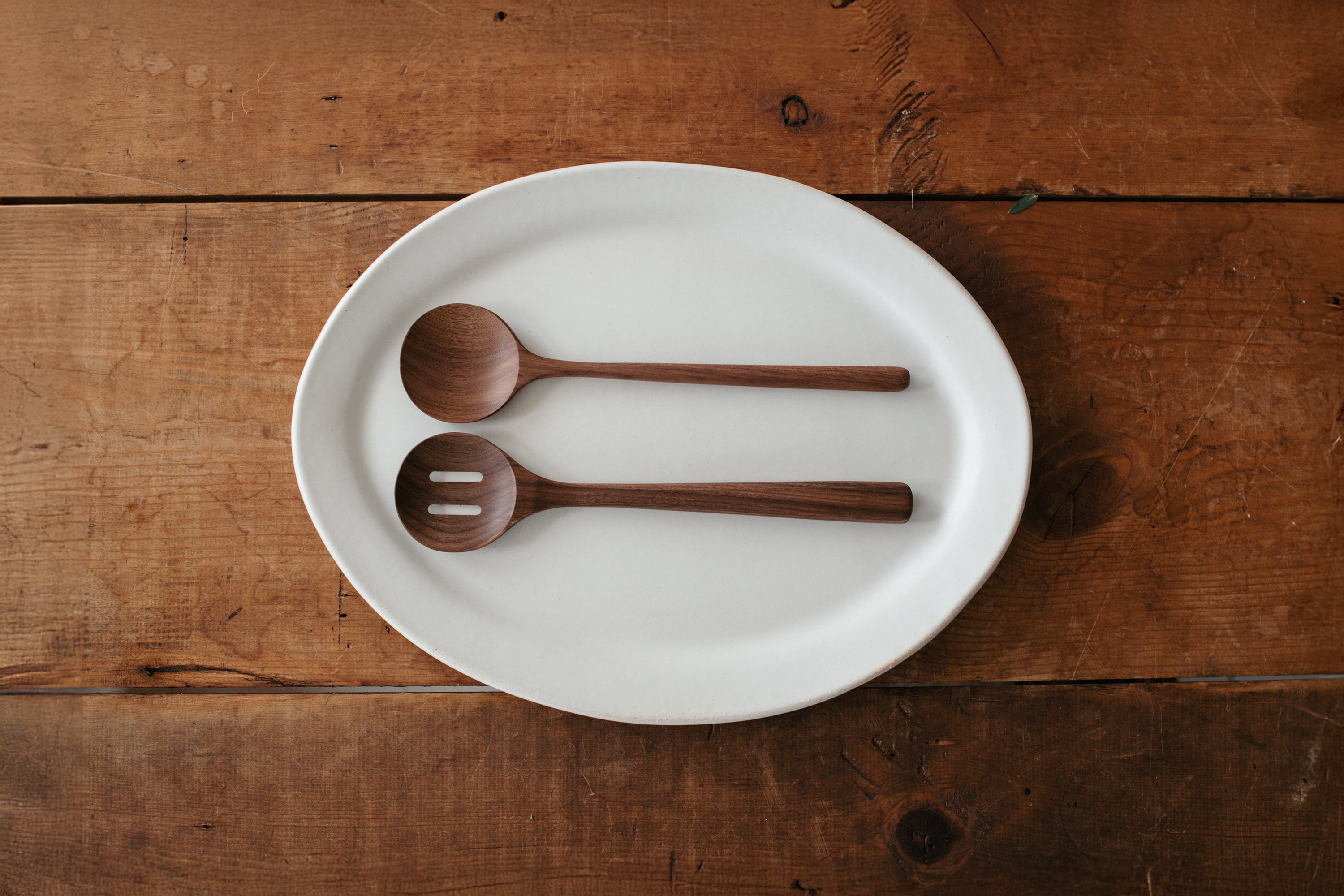 12’’ Walnut Slotted Spoon