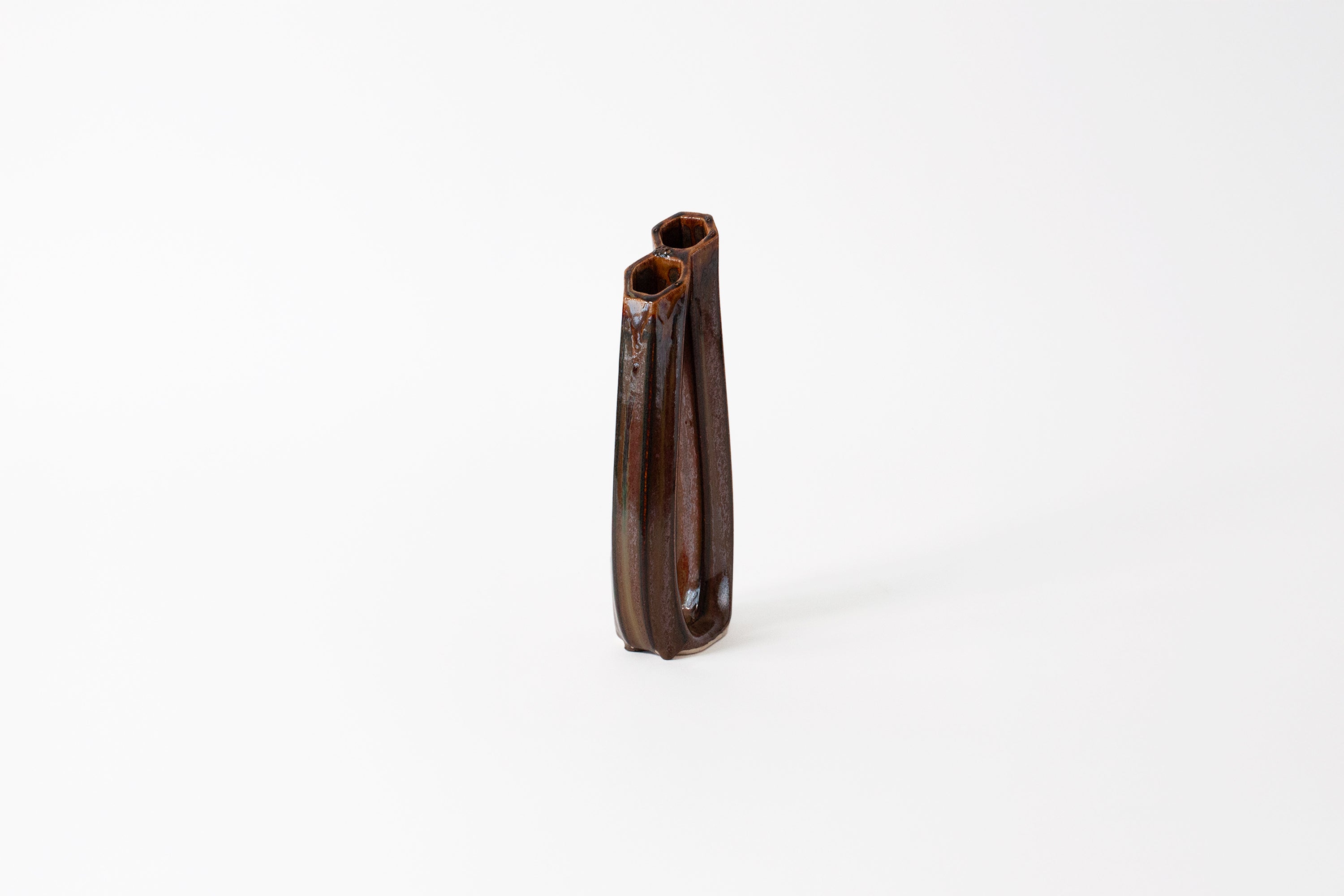 Studio Pottery Vase - Double Ikebana