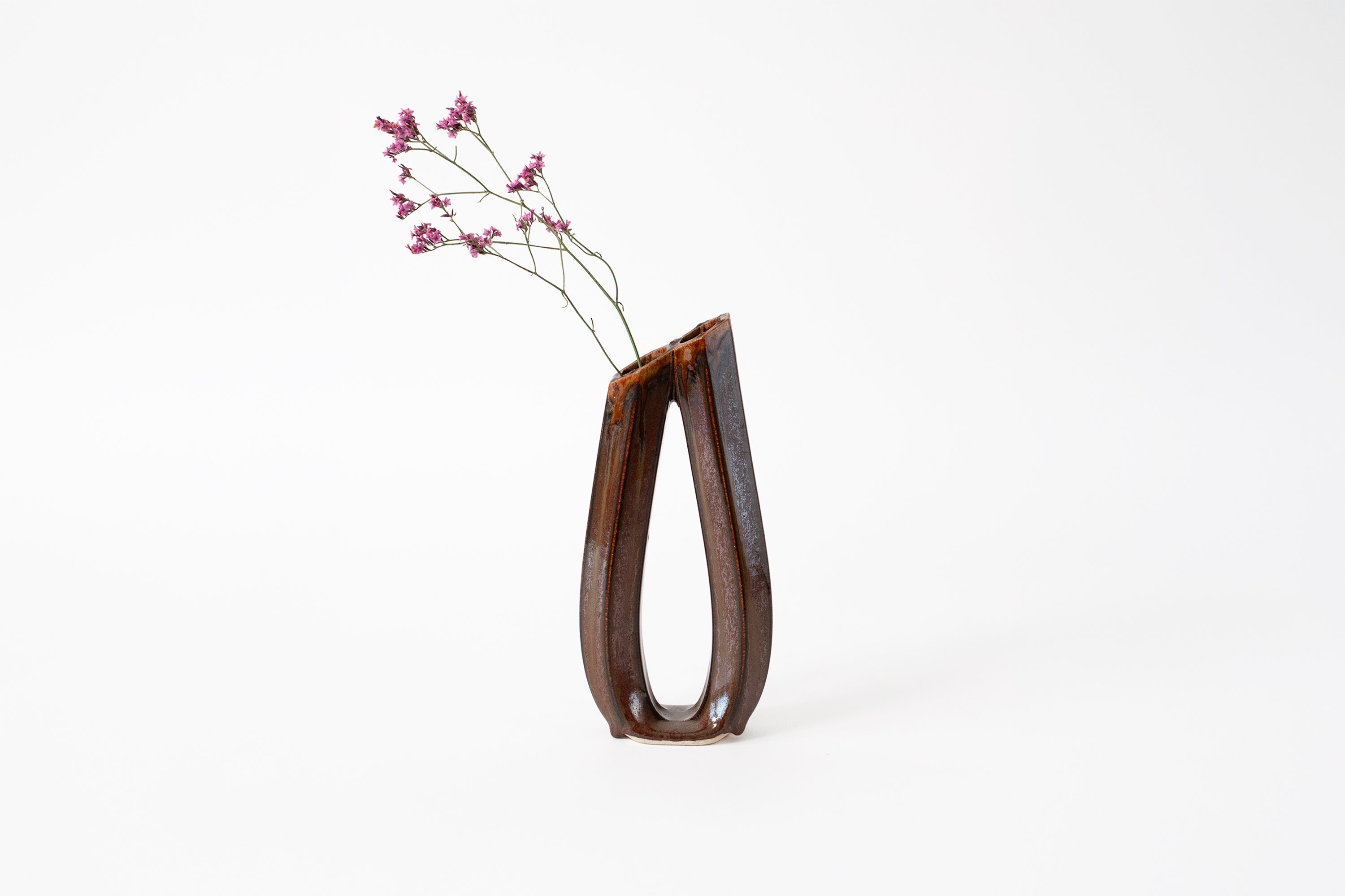 Studio Pottery Vase - Double Ikebana