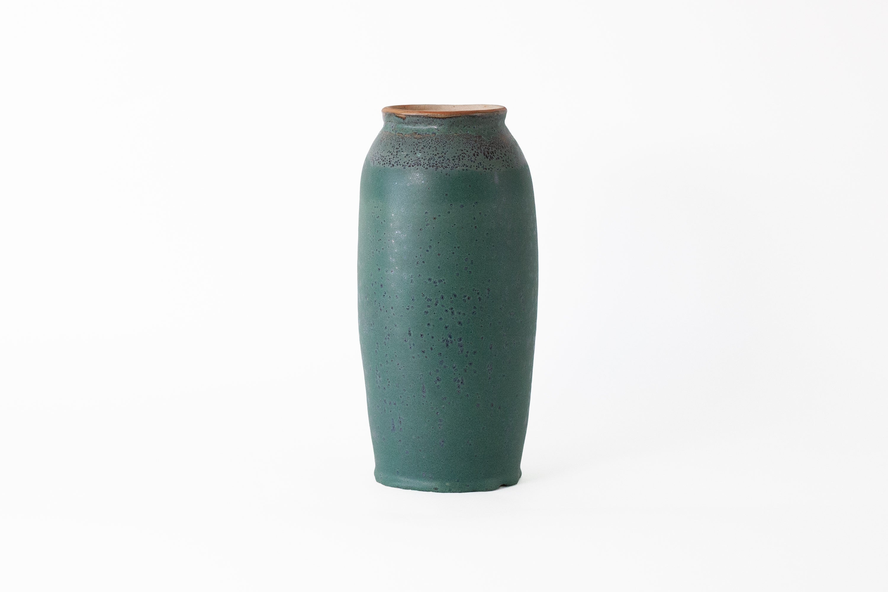 Studio Pottery Vase - Tall Turquoise