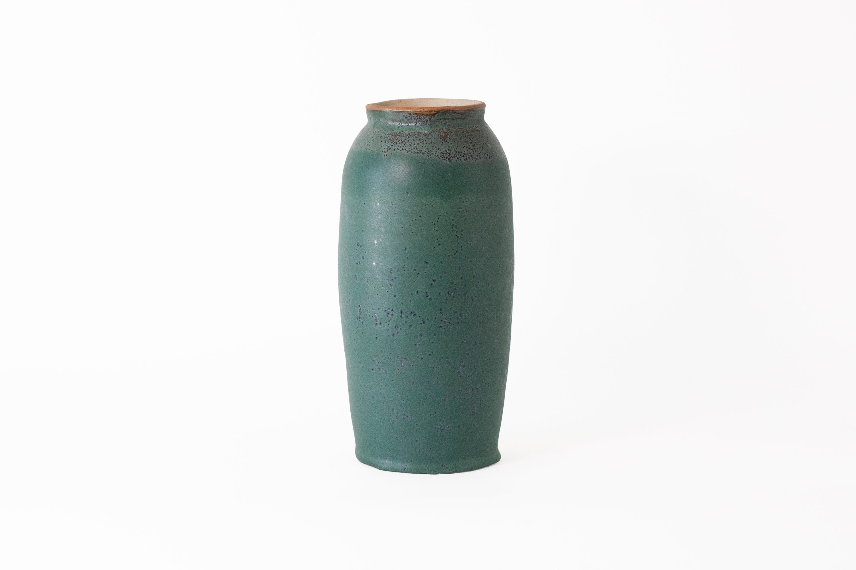 Studio Pottery Vase - Tall Turquoise