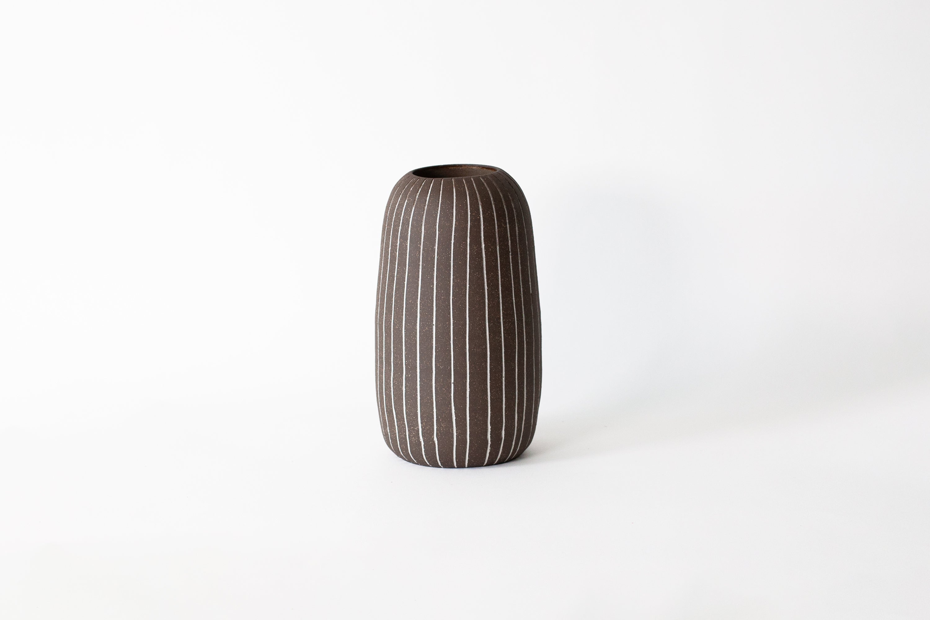 Workaday Handmade - Dark Penstripe Vase - Medium