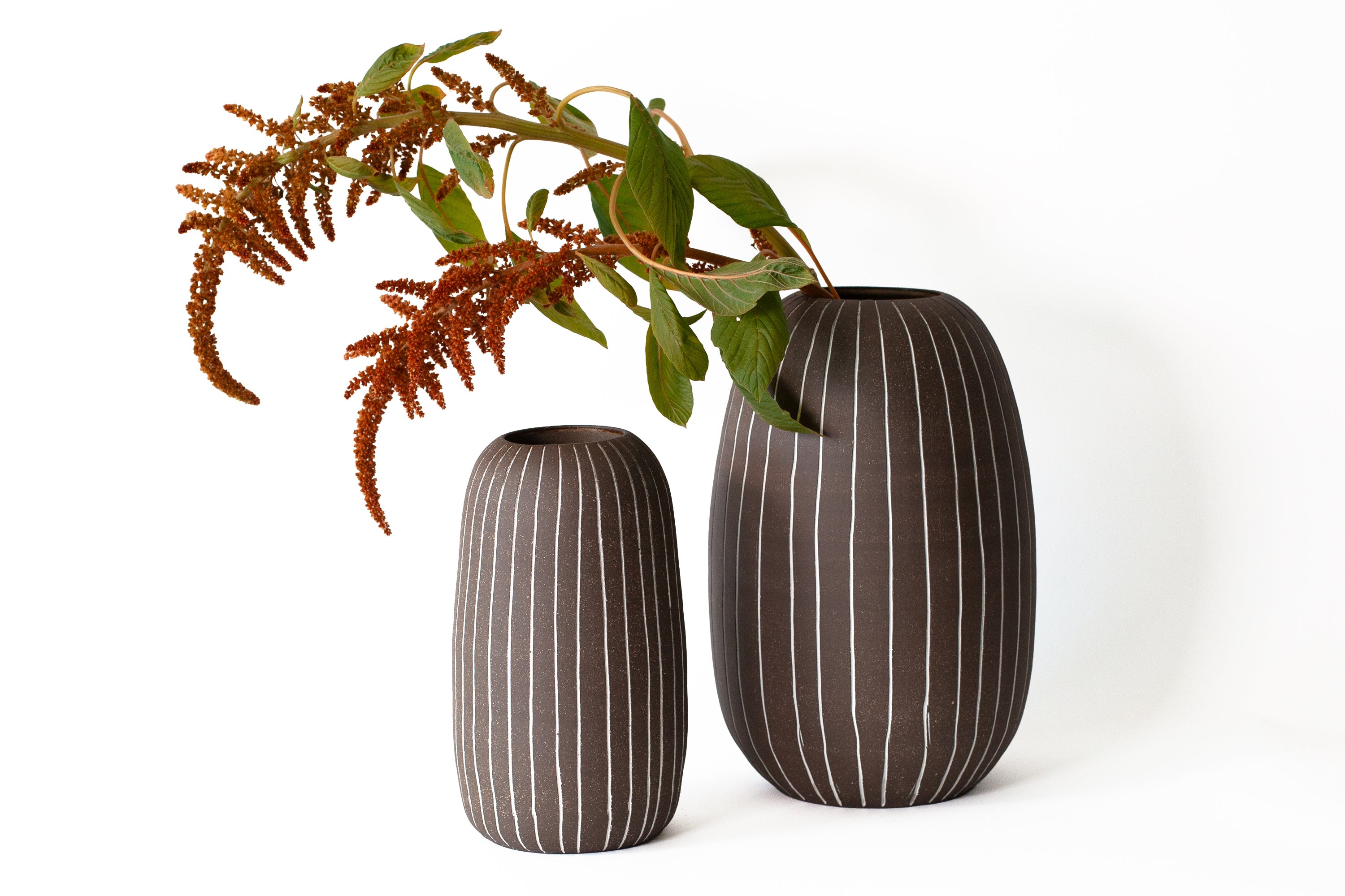 Workaday Handmade - Dark Penstripe Vase - Large