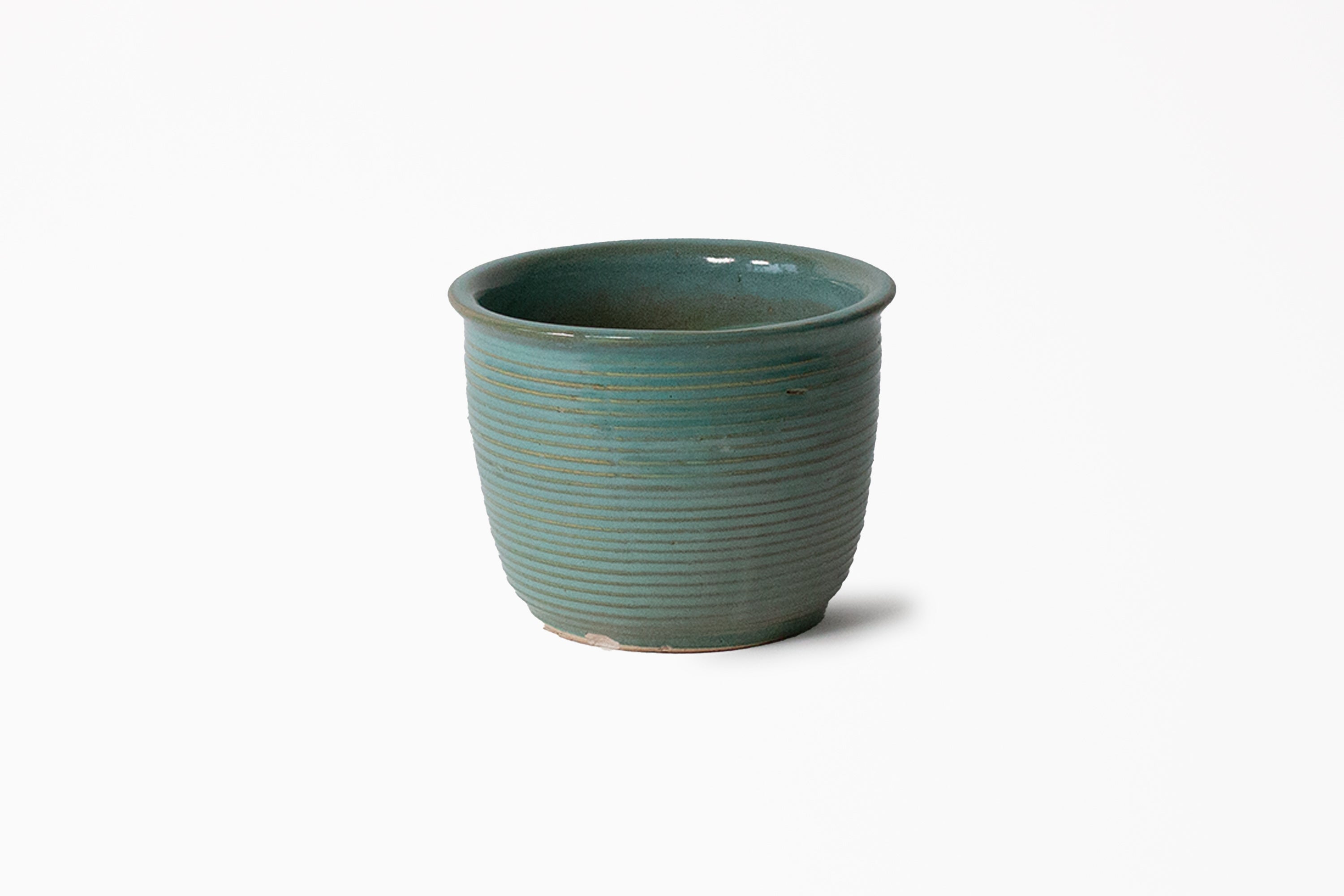 Zanesville Homespun Planter - Glossy Mint Green