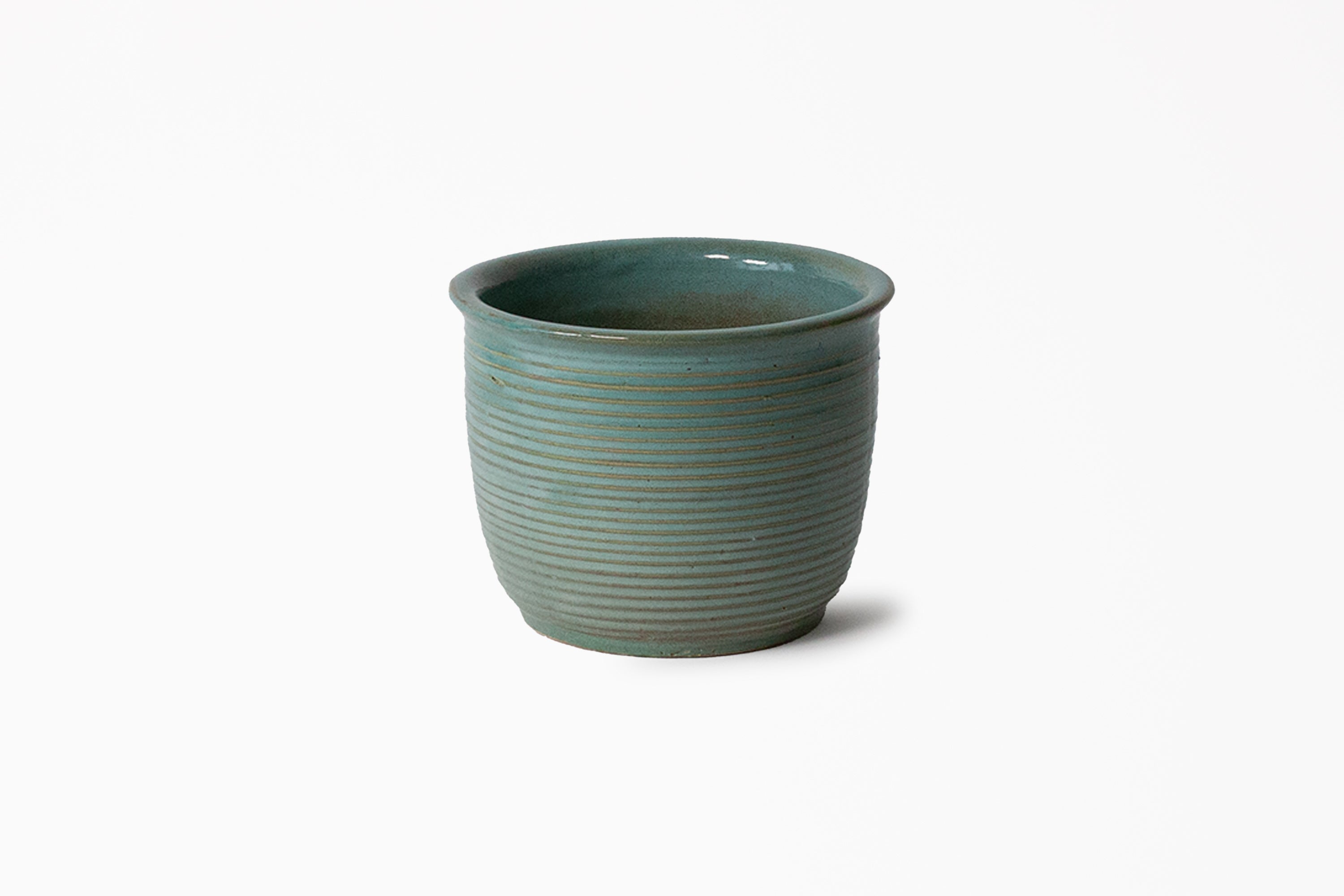 Zanesville Homespun Planter - Glossy Mint Green