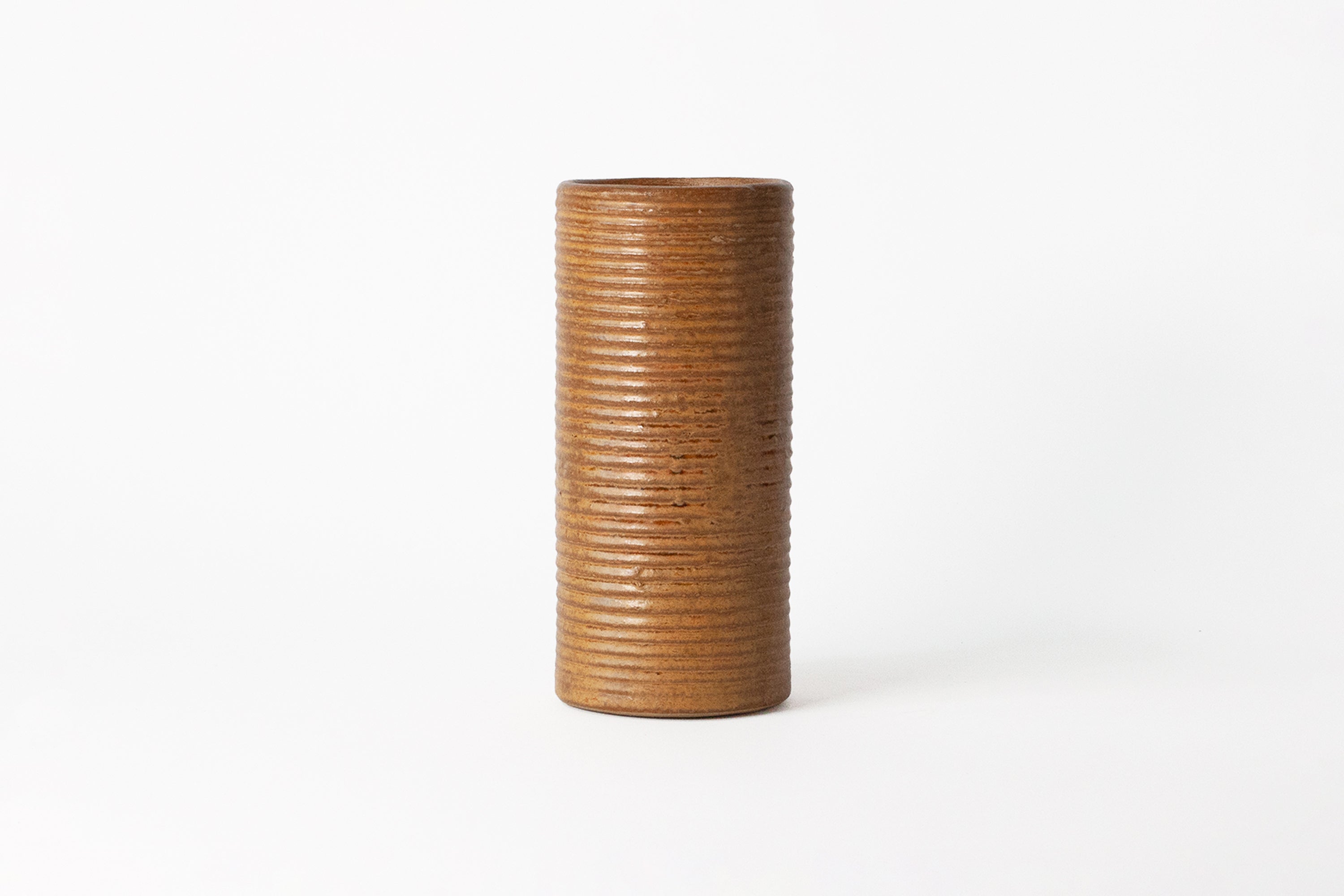 Zanesville Homspun Vase - Brown/Ochre