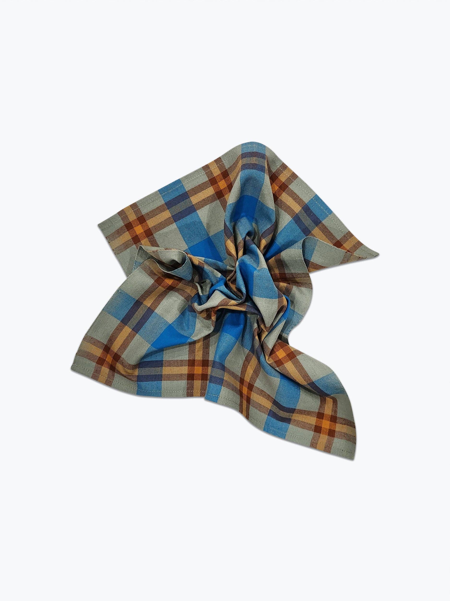 All Roads - Charleston Plaid Napkin Pair - Bay